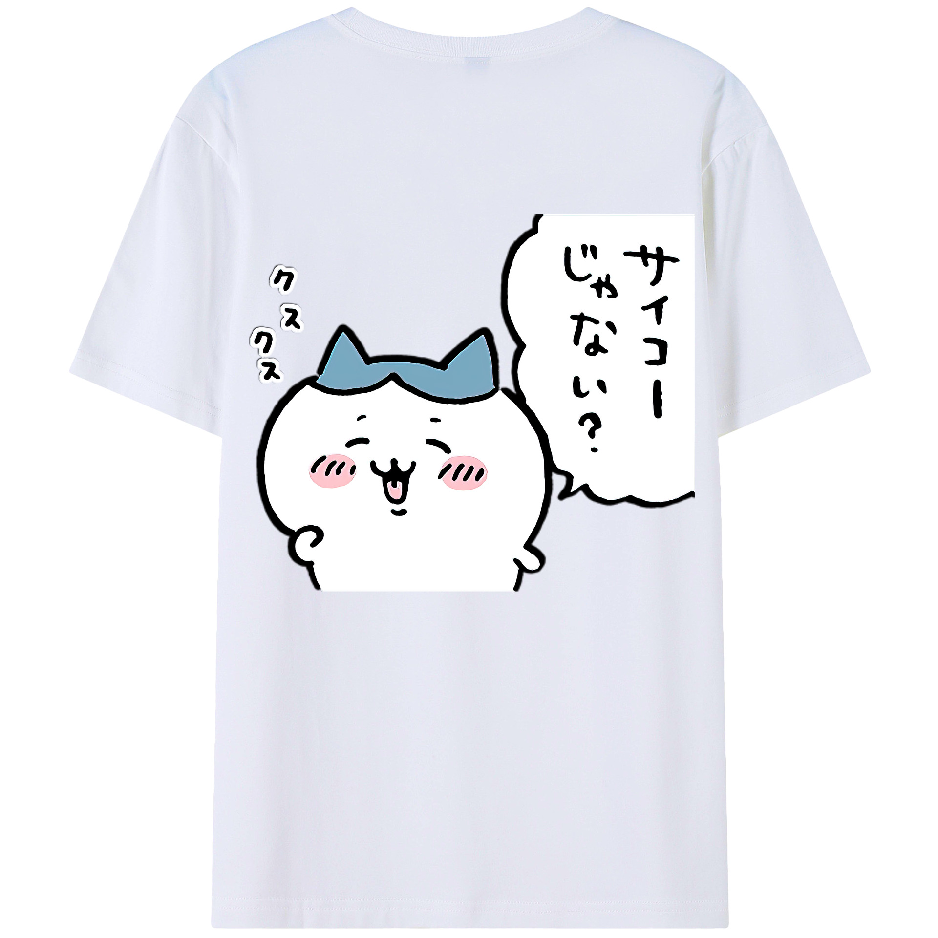 （画像用） ちいかわ ハチワレ Chii-kawa hachiware レディース半袖Tシャツ(バックプリント)