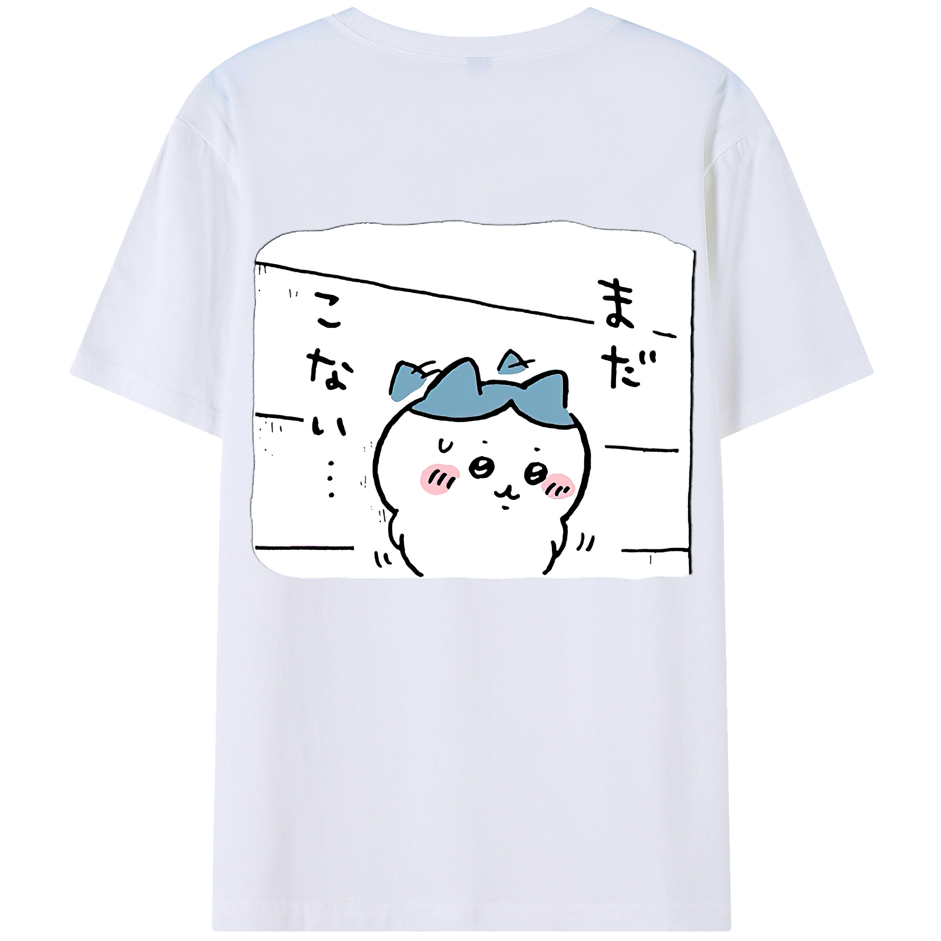 （画像用） ちいかわ ハチワレ Chii-kawa hachiware レディース半袖Tシャツ(バックプリント)