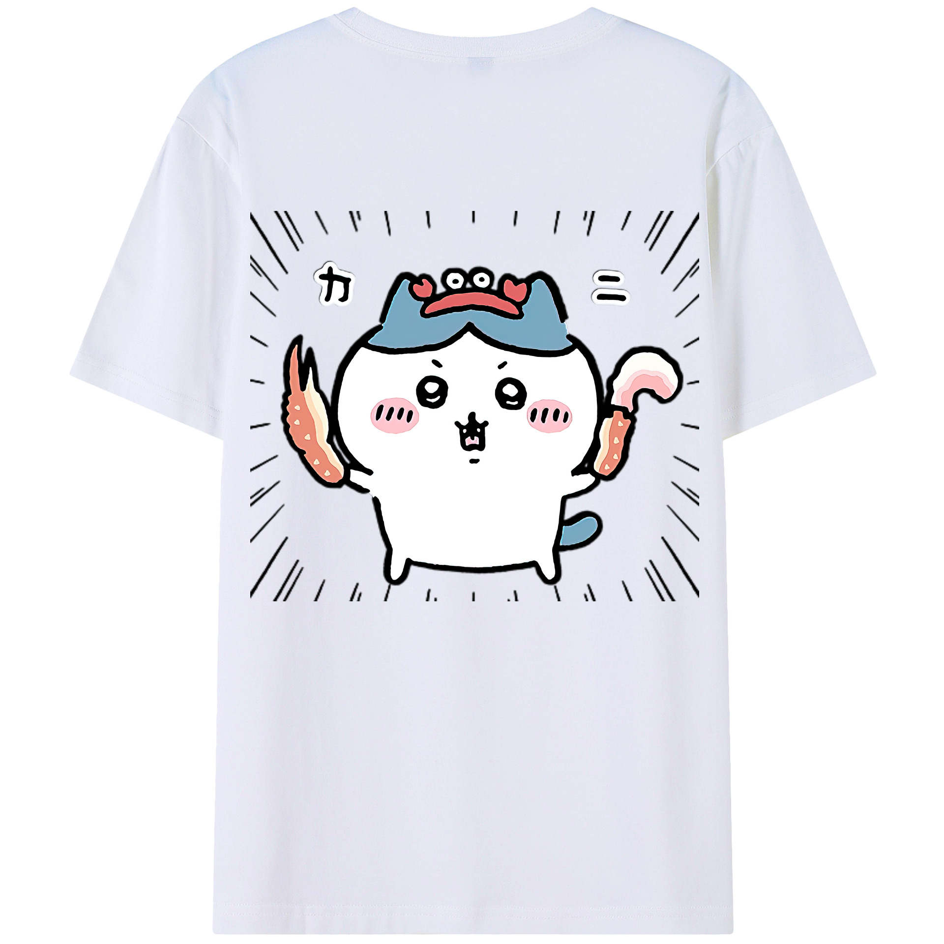 （画像用） ちいかわ ハチワレ Chii-kawa hachiware レディース半袖Tシャツ(バックプリント)