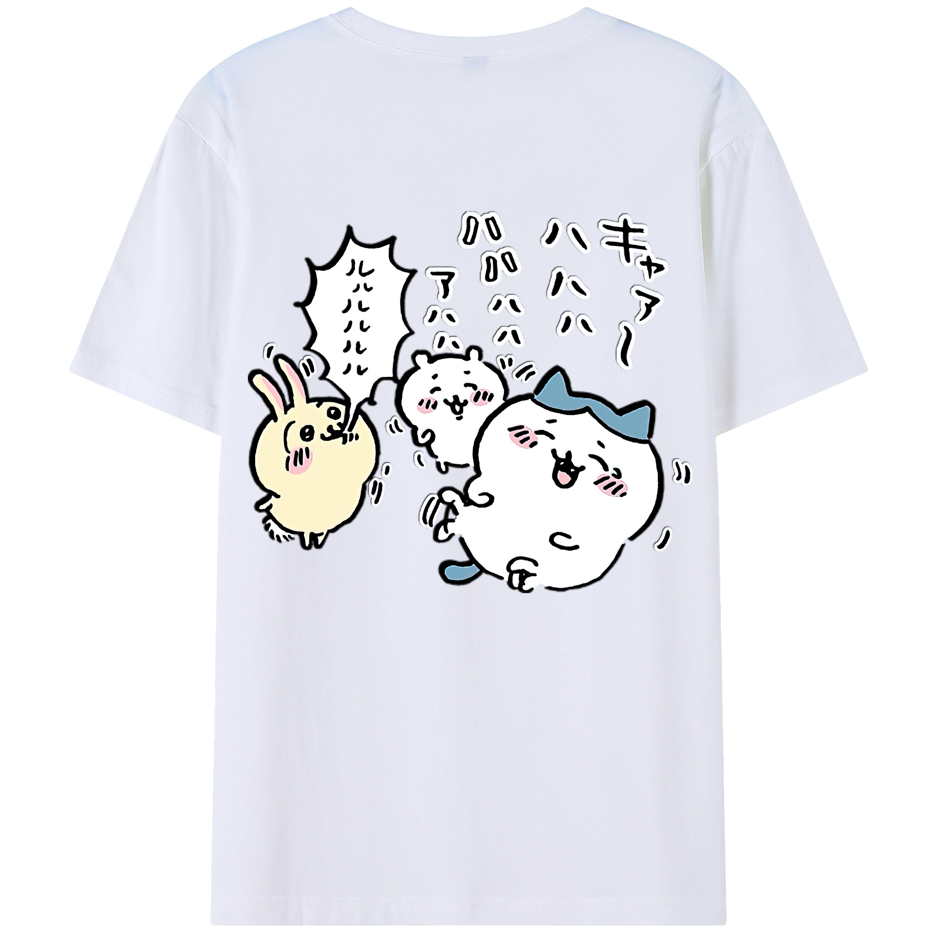 （画像用） ちいかわ うさぎ Chii-kawa usagi レディース半袖Tシャツ(バックプリント)