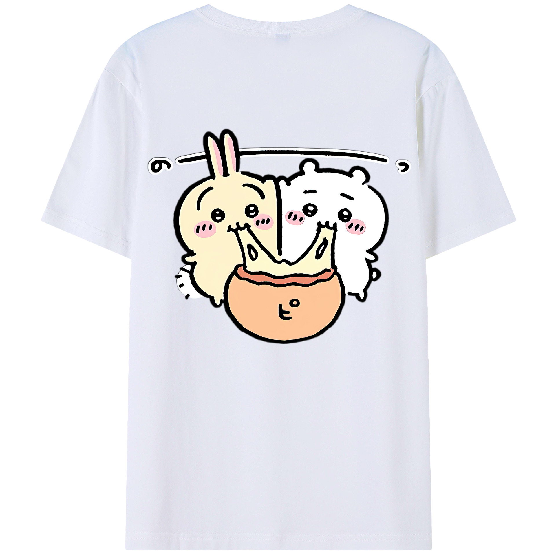 （画像用） ちいかわ うさぎ Chii-kawa usagi レディース半袖Tシャツ(バックプリント)