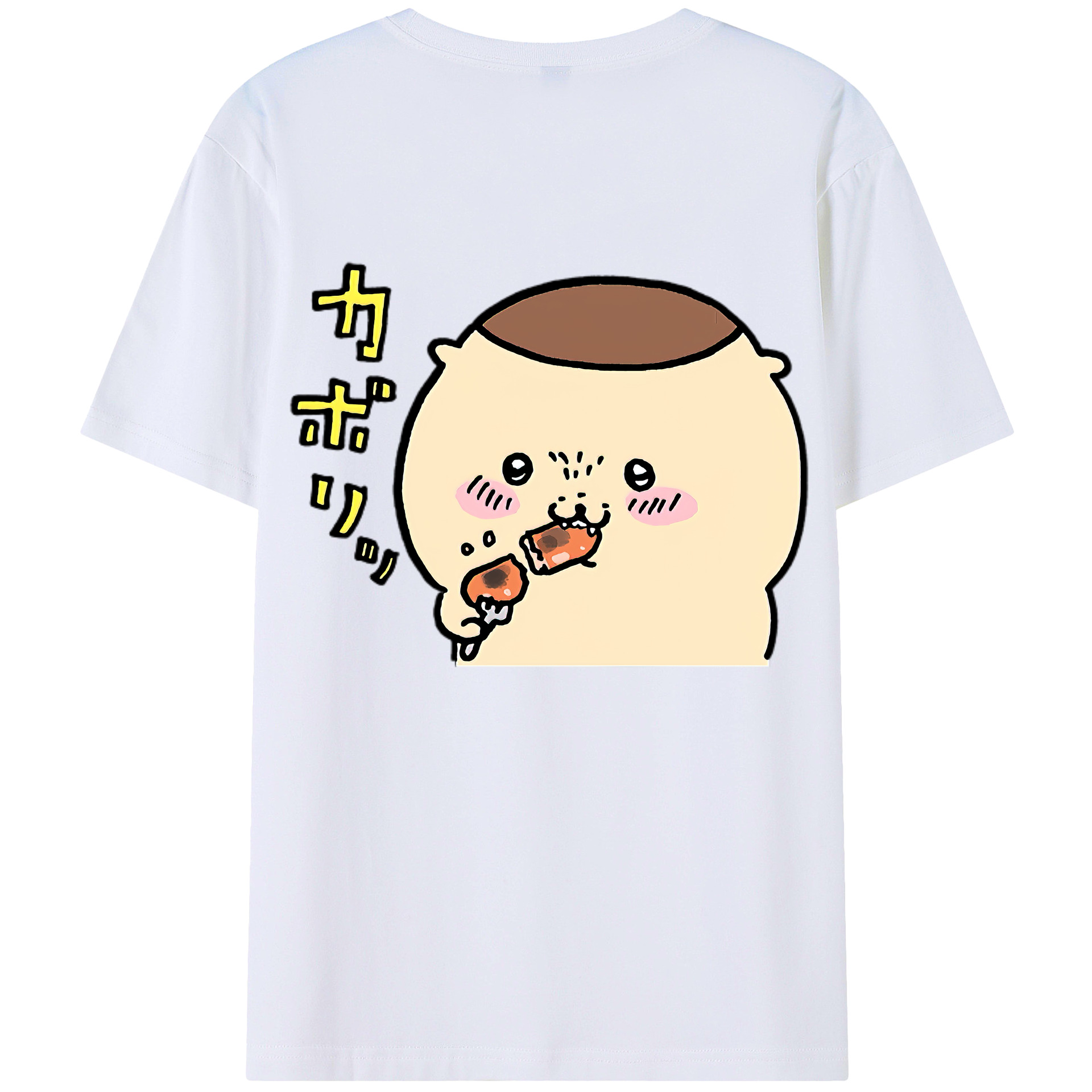 （画像用） ちいかわ くりまんじゅう Chii-kawa kuri manjū レディース半袖Tシャツ(バックプリント)