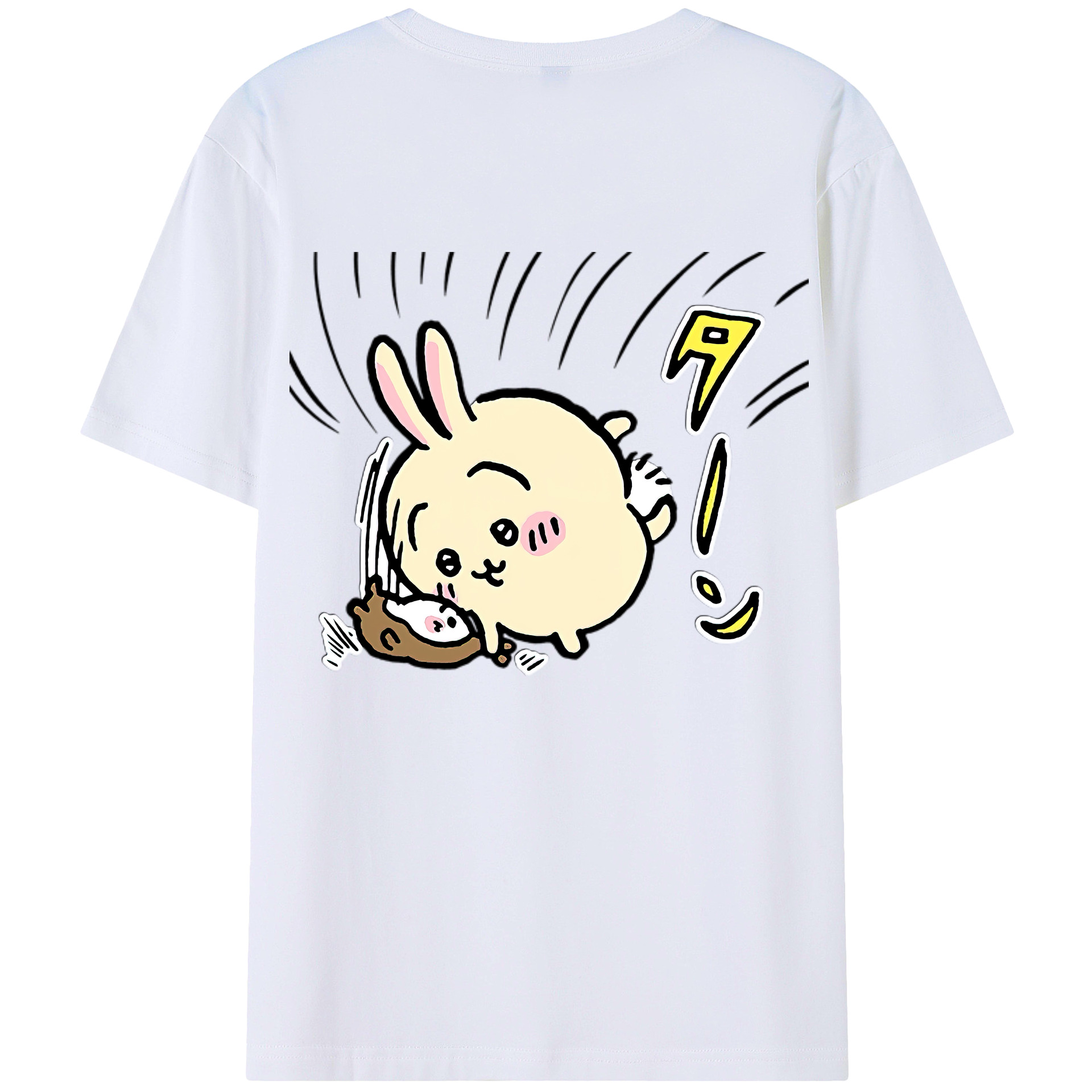 （画像用） ちいかわ うさぎ Chii-kawa usagi レディース半袖Tシャツ(バックプリント)