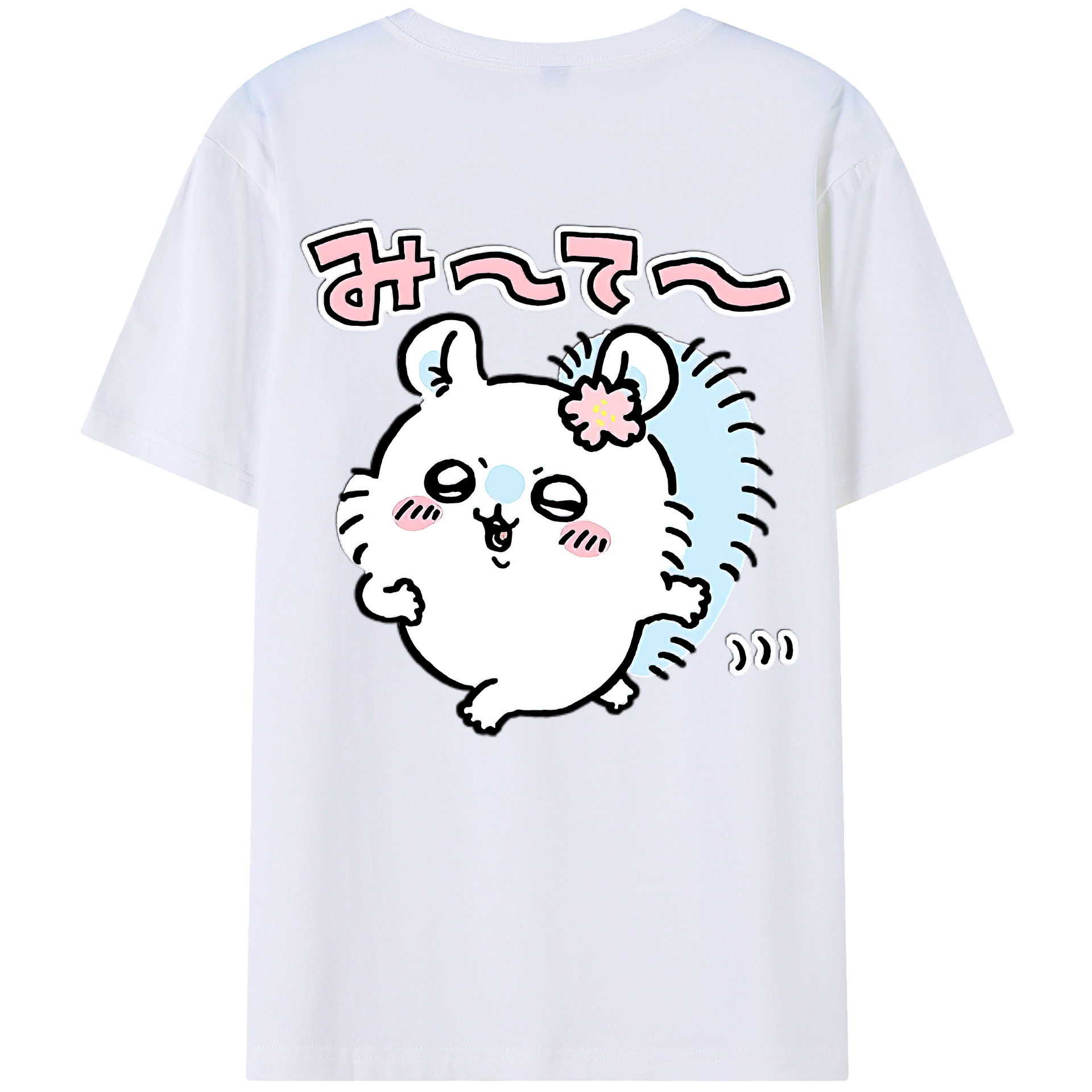 （画像用） ちいかわ モモンガ Chii-kawa Momonga レディース半袖Tシャツ(バックプリント)