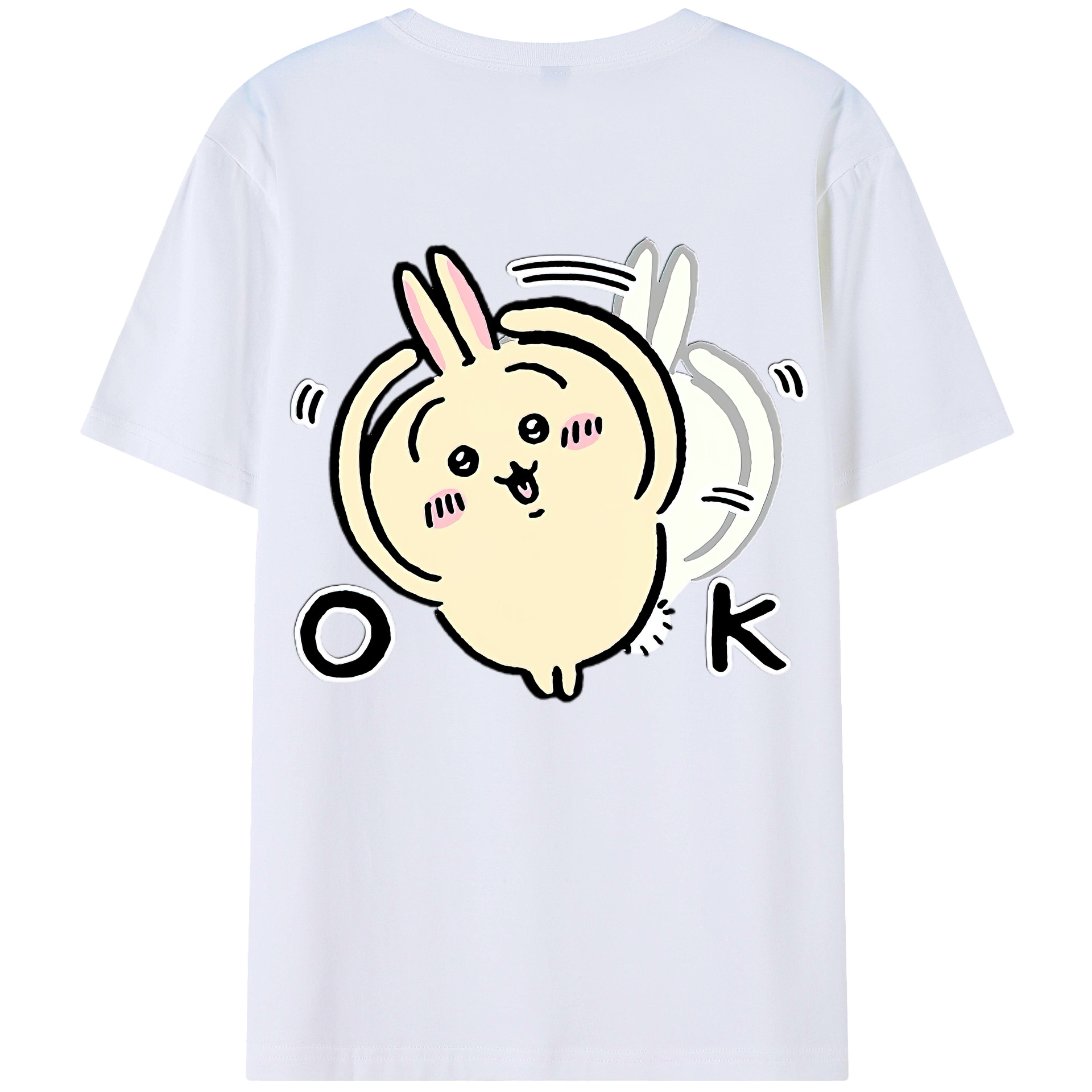 （画像用） ちいかわ うさぎ Chii-kawa usagi レディース半袖Tシャツ(バックプリント)