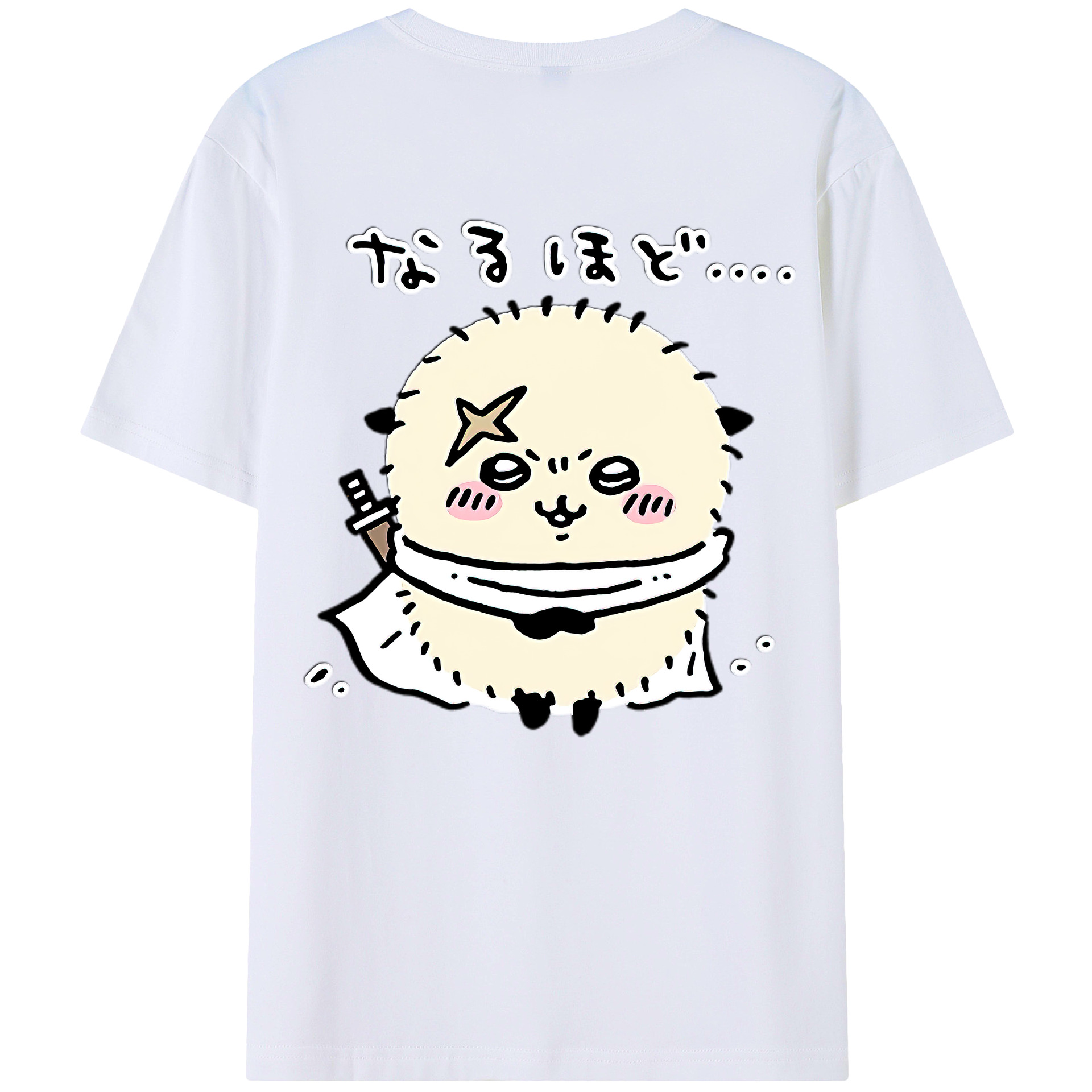 （画像用） ちいかわ ラッコ Chii-kawa Sea otter レディース半袖Tシャツ(バックプリント)