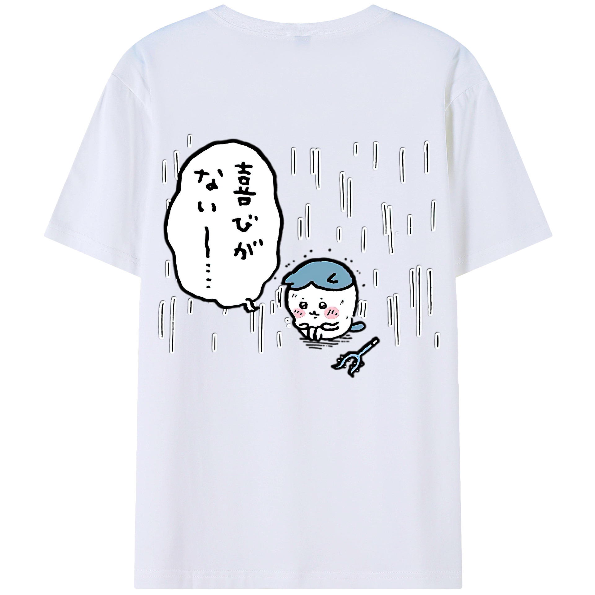 （画像用） ちいかわ ハチワレ Chii-kawa hachiware レディース半袖Tシャツ(バックプリント)