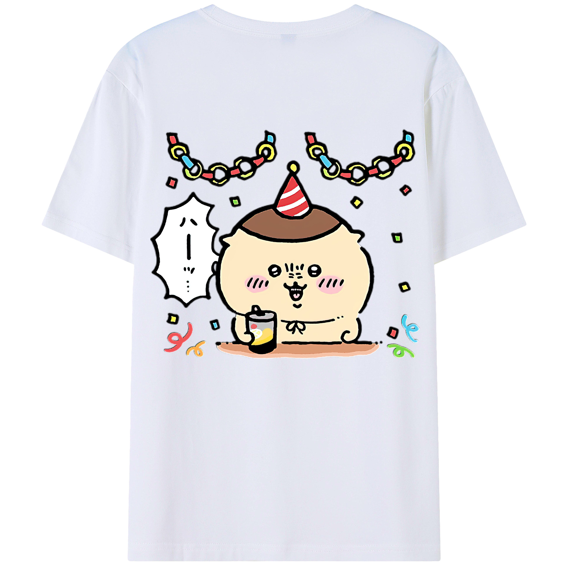 （画像用） ちいかわ くりまんじゅう Chii-kawa kuri manjū レディース半袖Tシャツ(バックプリント)
