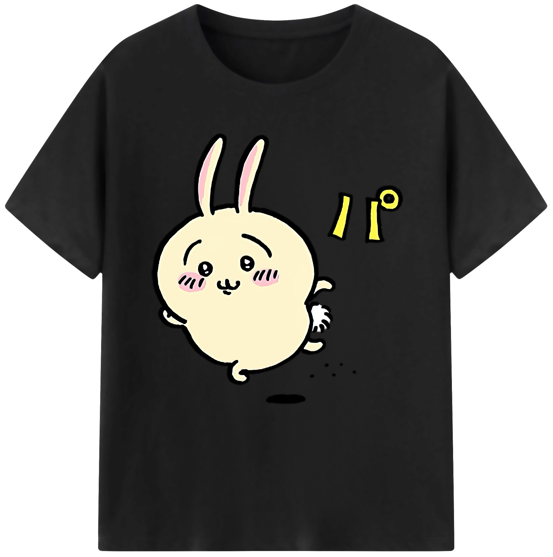 （画像用） ちいかわ うさぎ Chii-kawa usagi レディースカジュアルプリントTシャツ（綿100％）