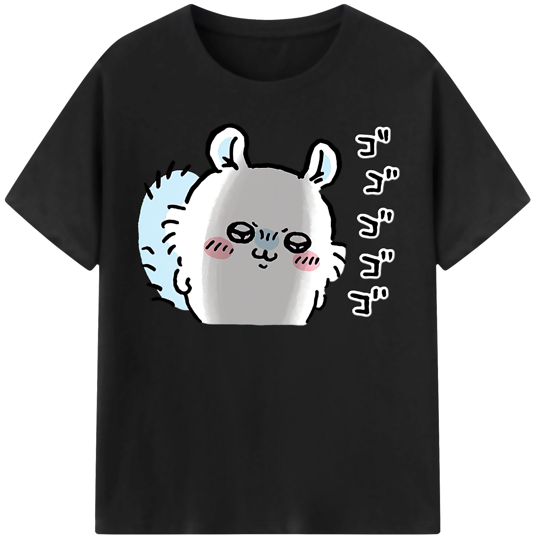 （画像用） ちいかわ モモンガ Chii-kawa Momonga レディースカジュアルプリントTシャツ（綿100％）