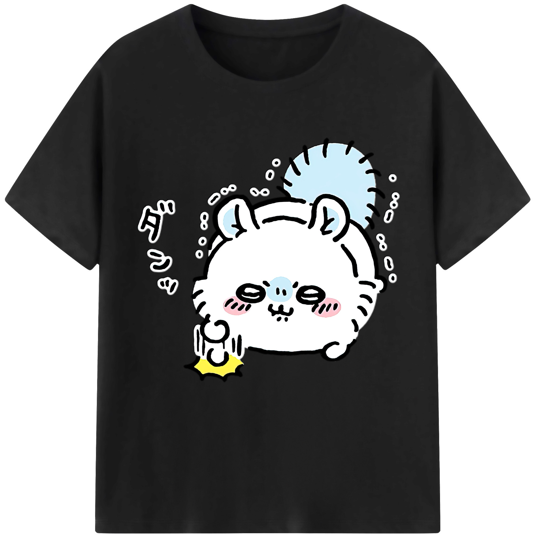 （画像用） ちいかわ モモンガ Chii-kawa Momonga レディースカジュアルプリントTシャツ（綿100％）