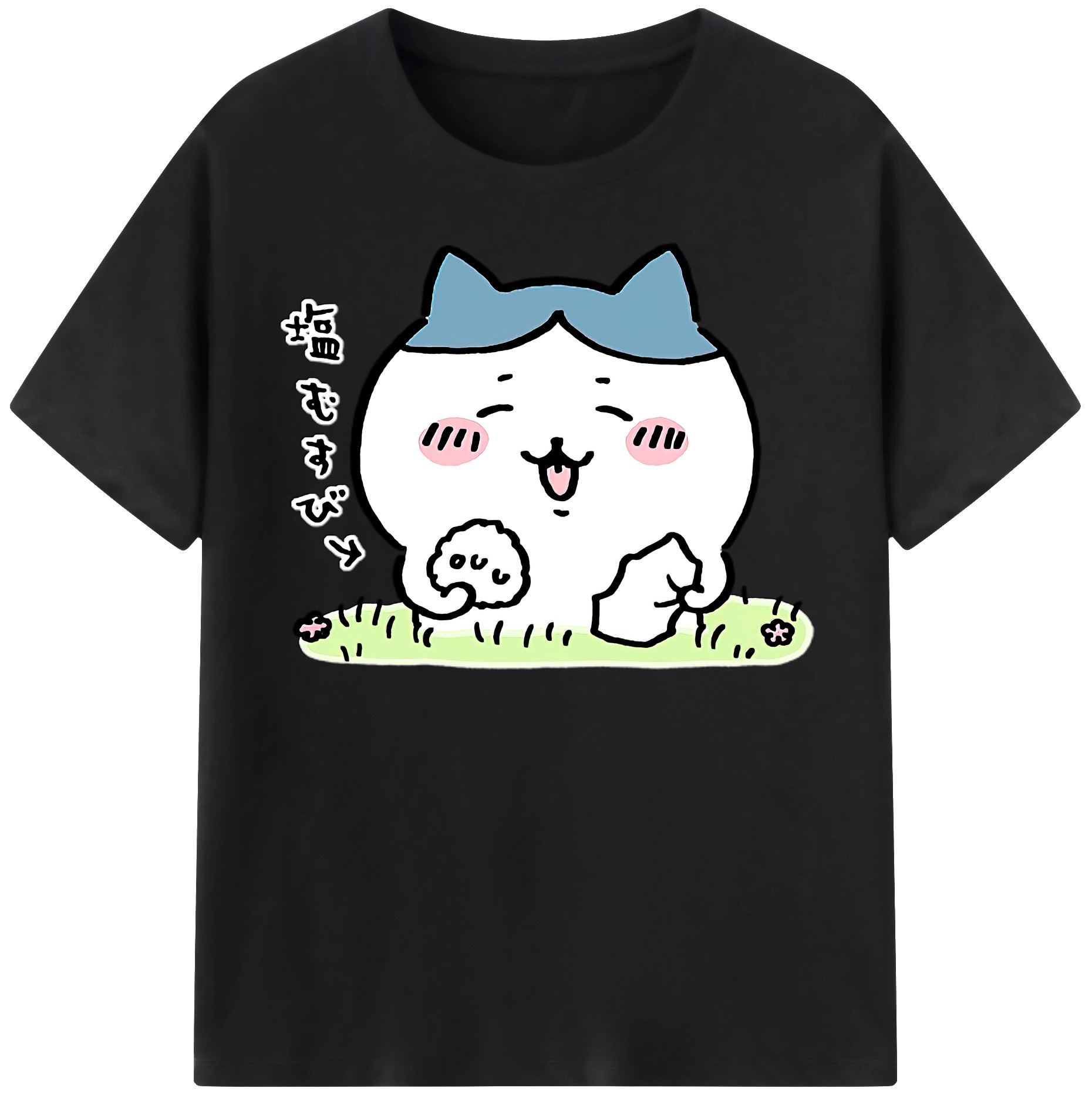 （画像用） ちいかわ ハチワレ Chii-kawa hachiware レディースカジュアルプリントTシャツ（綿100％）
