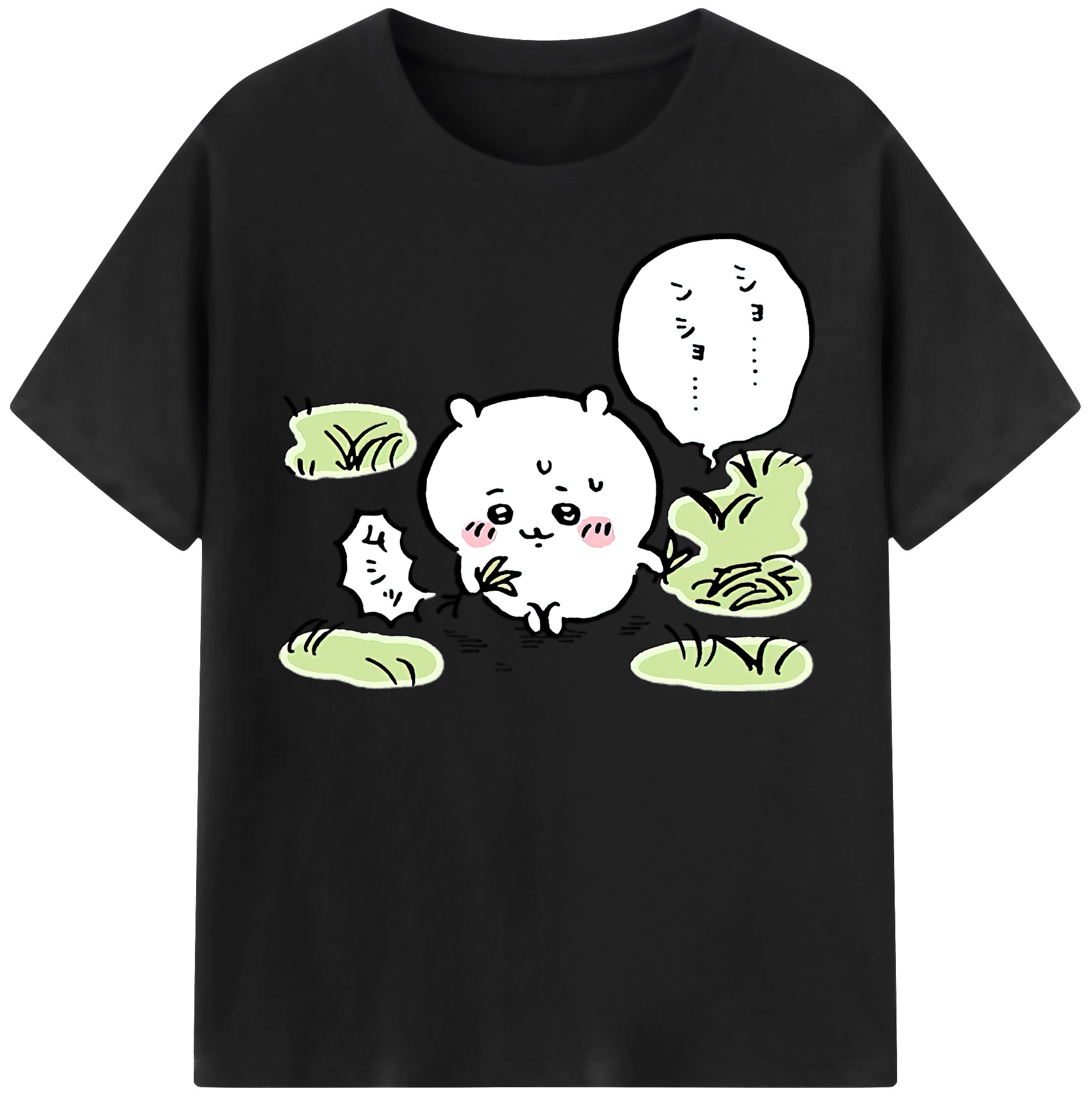 （画像用） ちいかわ ちいかわ Chii-kawa chiikawa レディースカジュアルプリントTシャツ（綿100％）