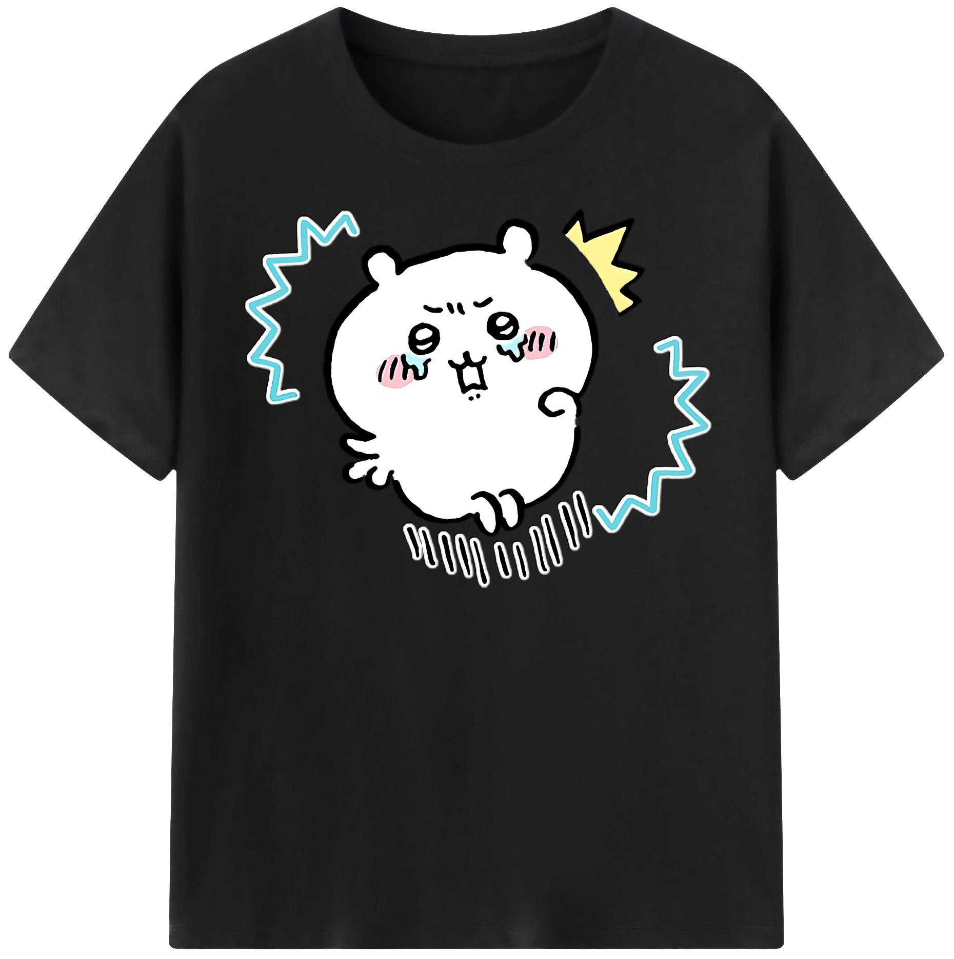 （画像用） ちいかわ ちいかわ Chii-kawa chiikawa レディースカジュアルプリントTシャツ（綿100％）