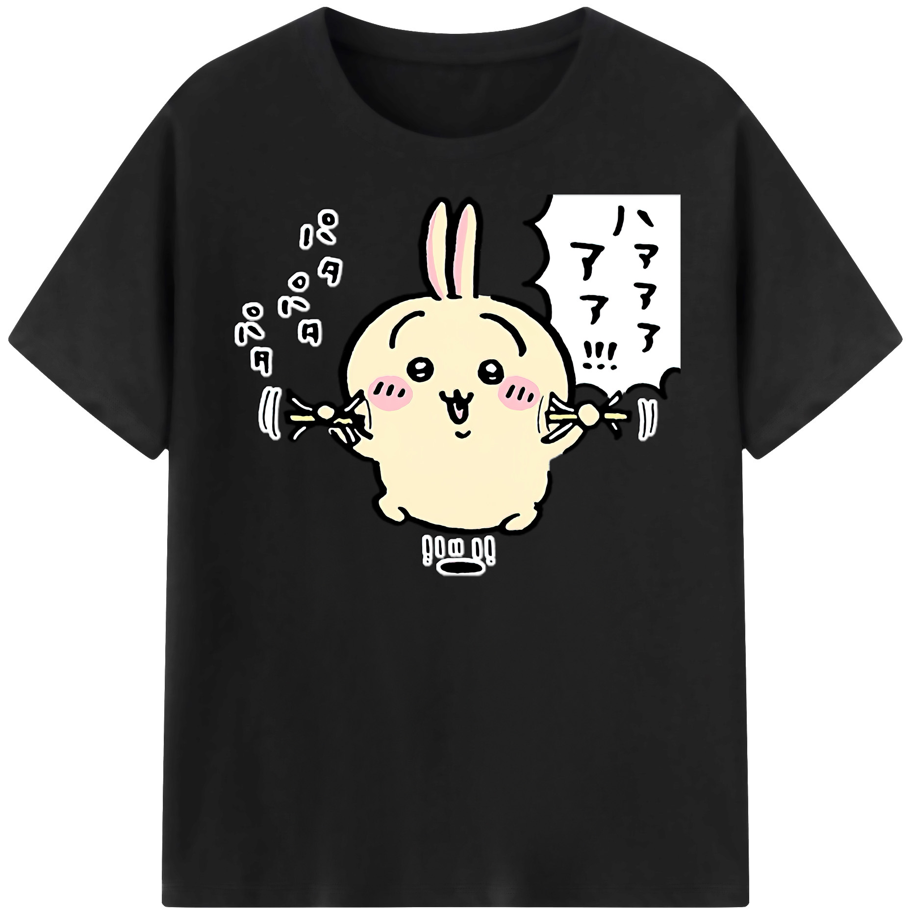 （画像用） ちいかわ うさぎ Chii-kawa usagi レディースカジュアルプリントTシャツ（綿100％）