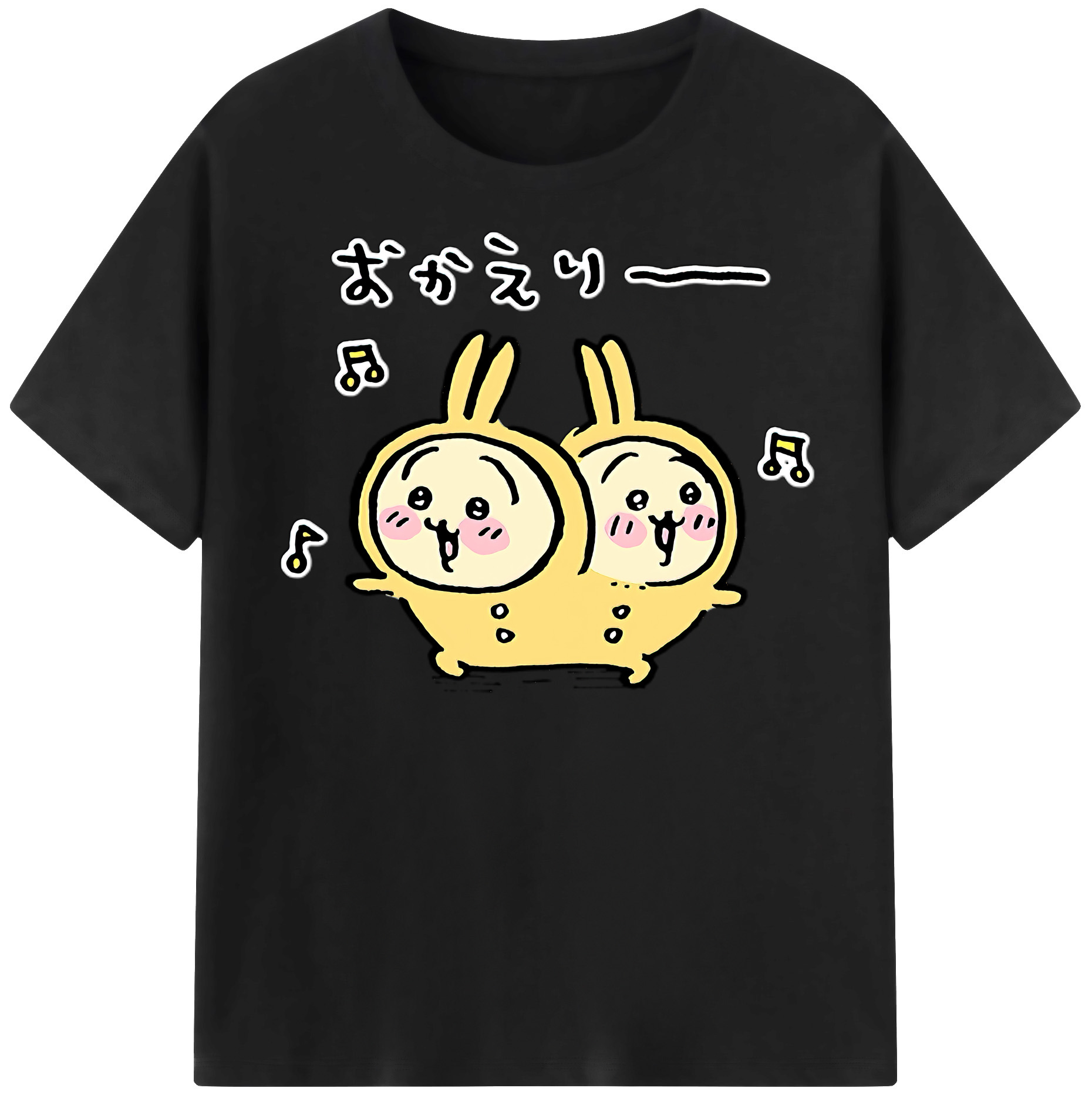 （画像用） ちいかわ うさぎ Chii-kawa usagi レディースカジュアルプリントTシャツ（綿100％）