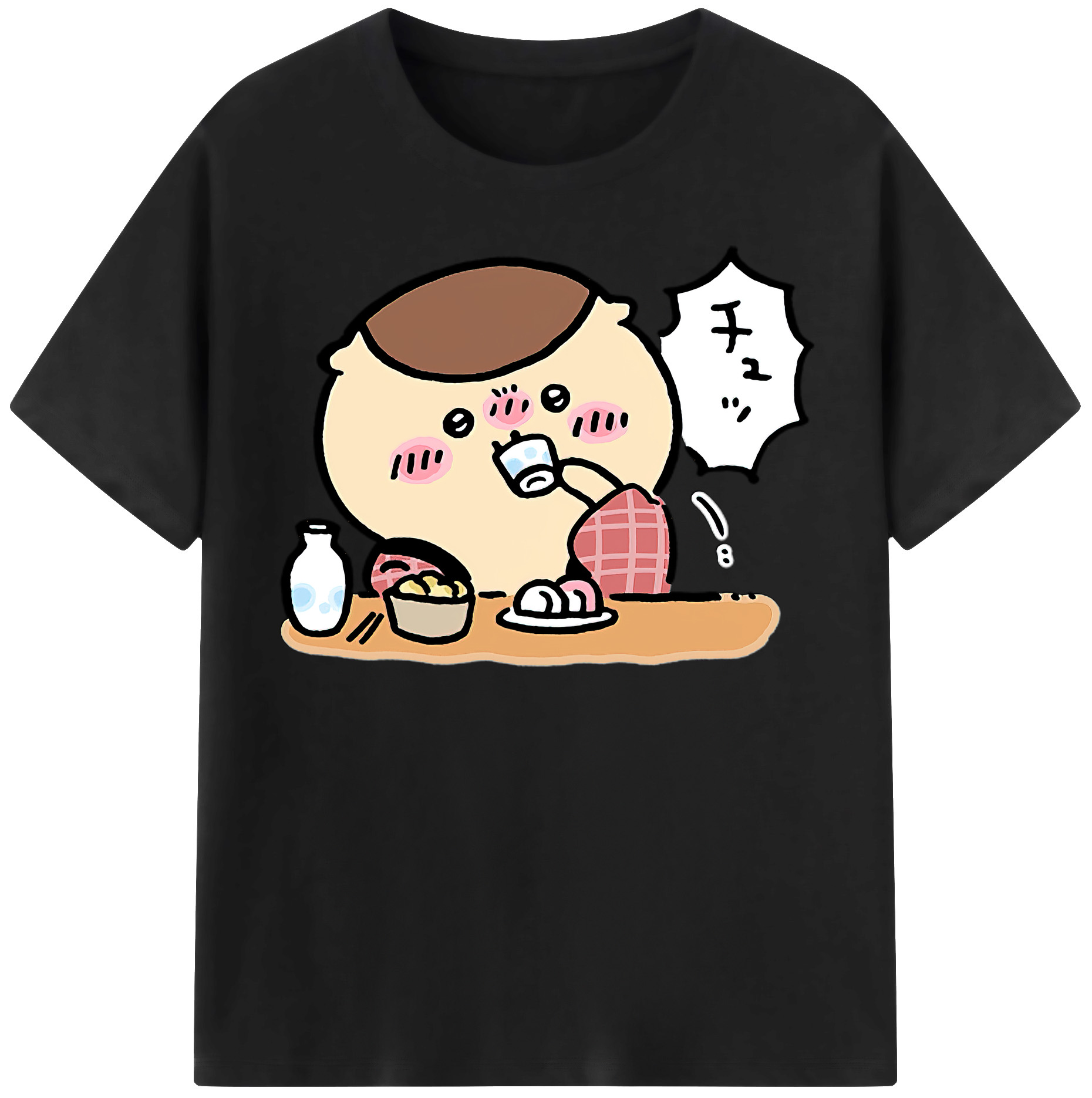 （画像用） ちいかわ くりまんじゅう Chii-kawa kuri manjū レディースカジュアルプリントTシャツ（綿100％）