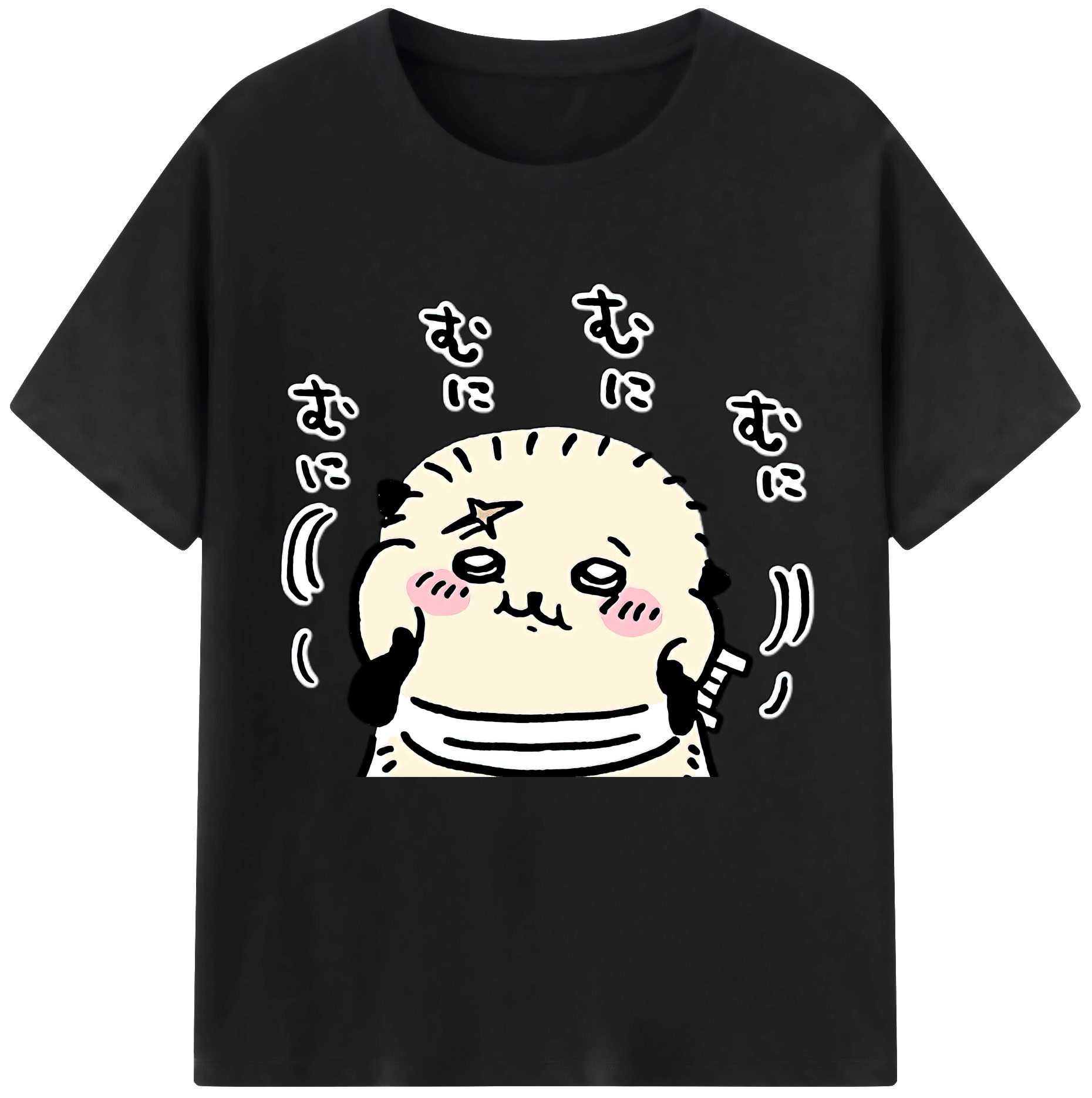 （画像用） ちいかわ ラッコ Chii-kawa Sea otter レディースカジュアルプリントTシャツ（綿100％）