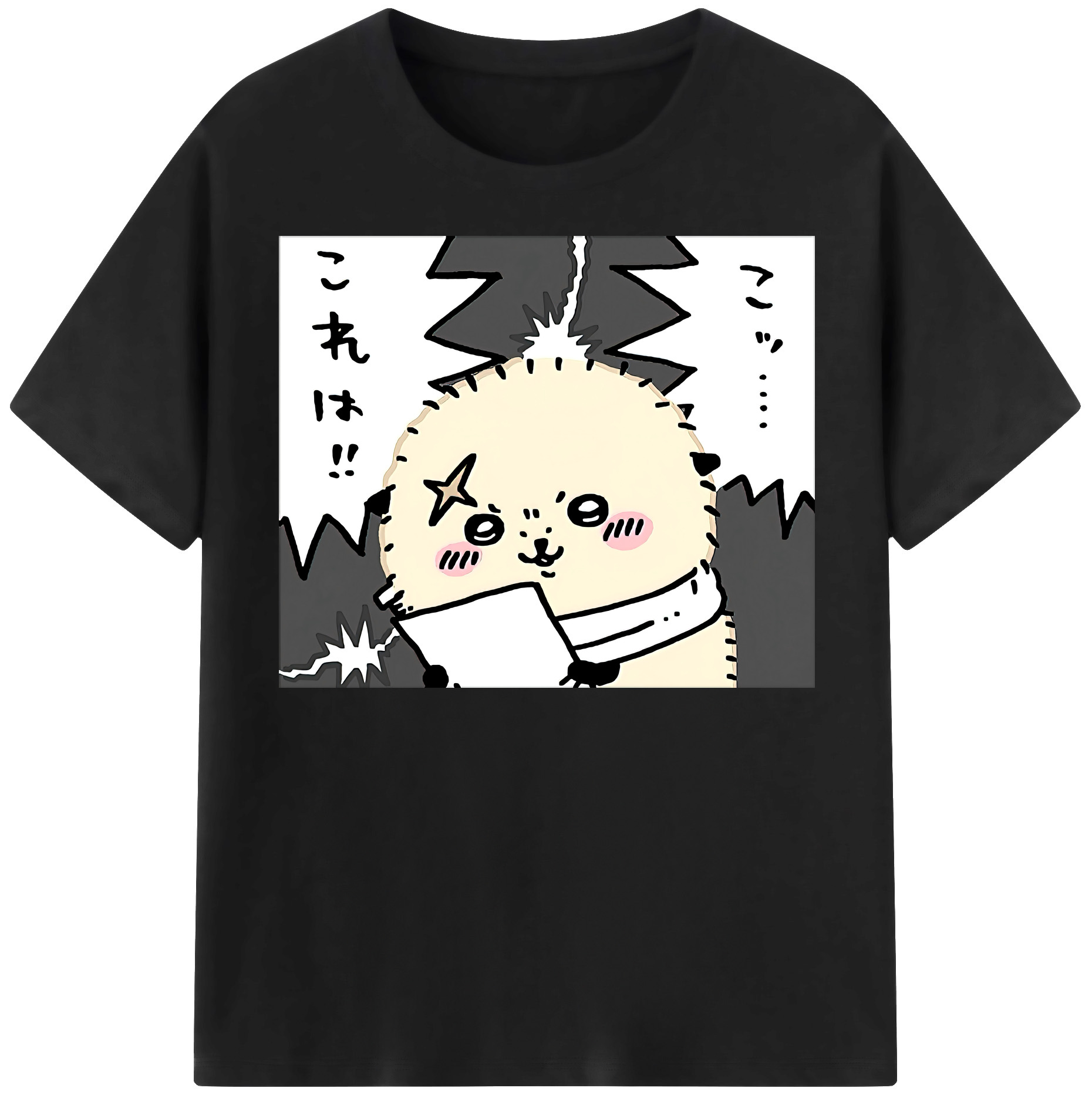 （画像用） ちいかわ ラッコ Chii-kawa Sea otter レディースカジュアルプリントTシャツ（綿100％）