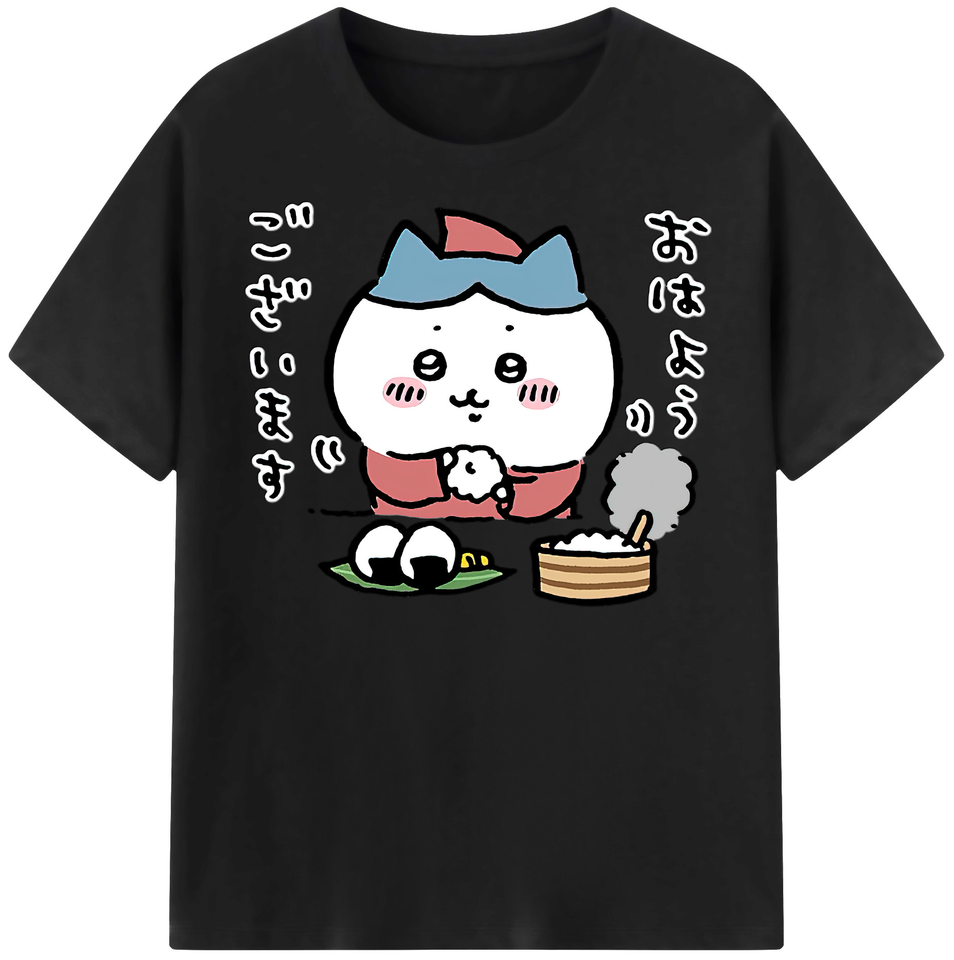 （画像用） ちいかわ ハチワレ Chii-kawa hachiware レディースカジュアルプリントTシャツ（綿100％）