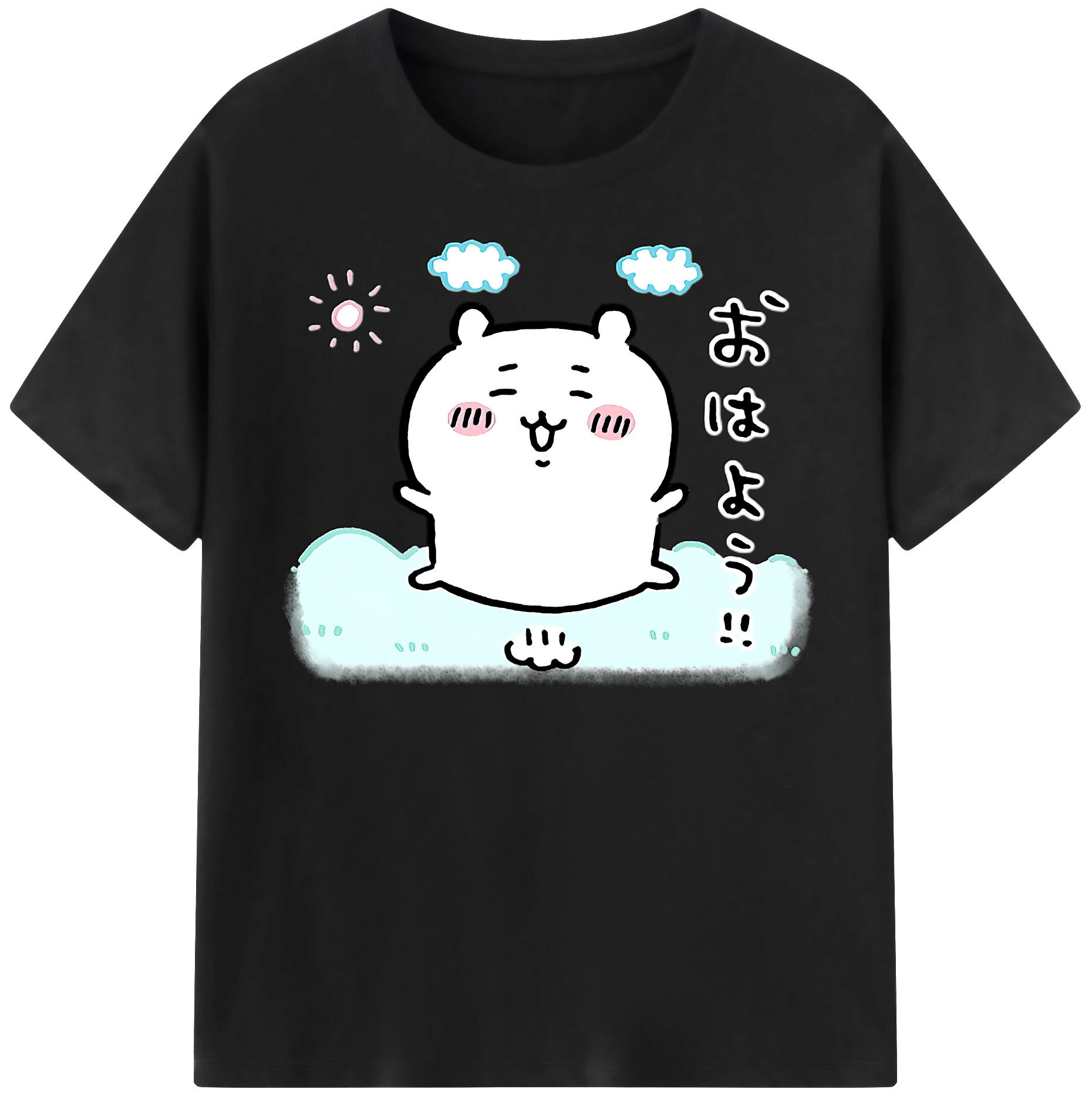 （画像用） ちいかわ ちいかわ Chii-kawa chiikawa レディースカジュアルプリントTシャツ（綿100％）
