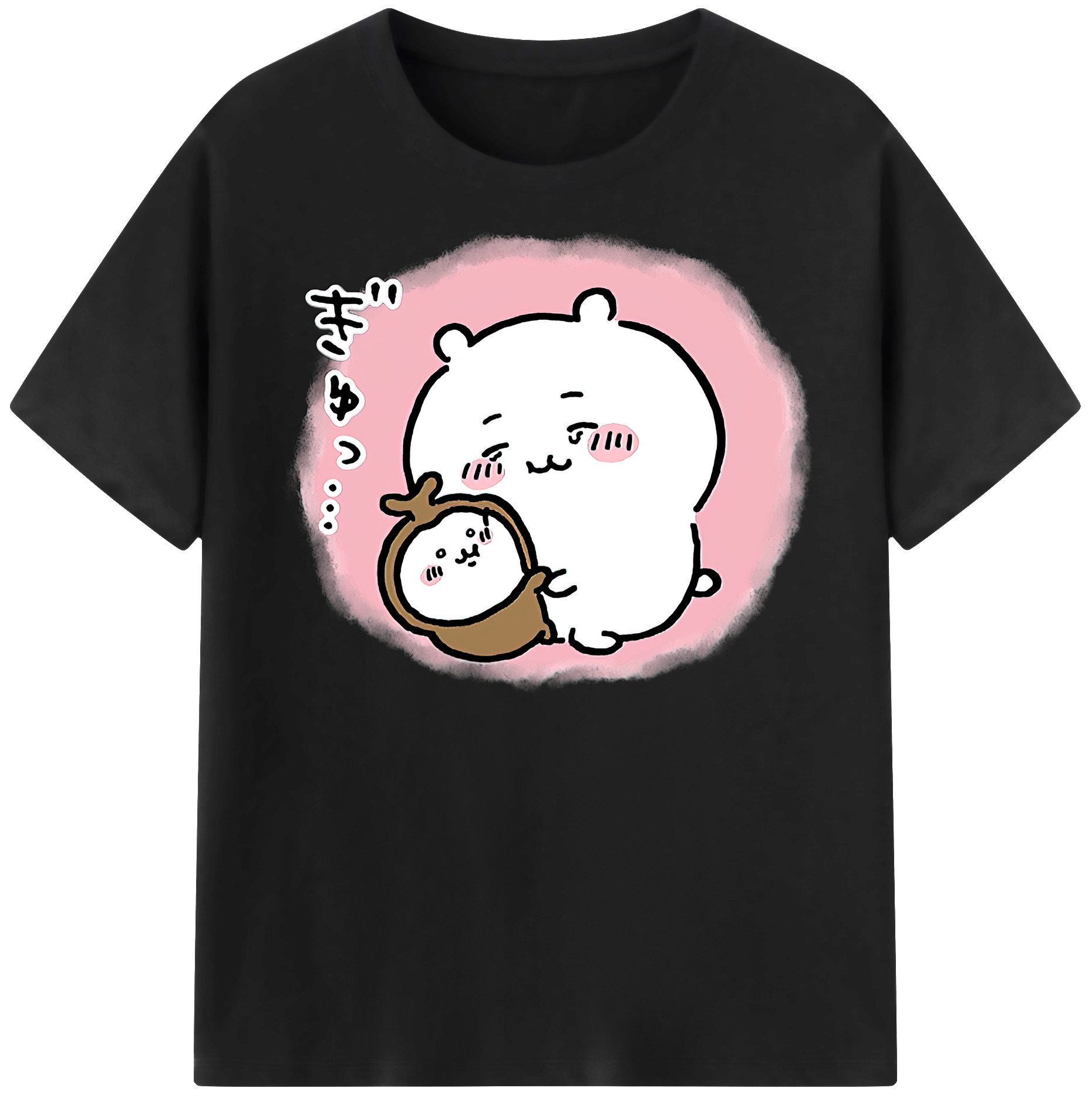 （画像用） ちいかわ ちいかわ Chii-kawa chiikawa レディースカジュアルプリントTシャツ（綿100％）
