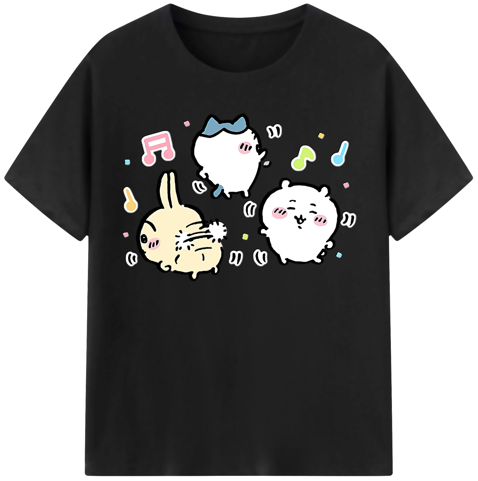 （画像用） ちいかわ うさぎ Chii-kawa usagi レディースカジュアルプリントTシャツ（綿100％）