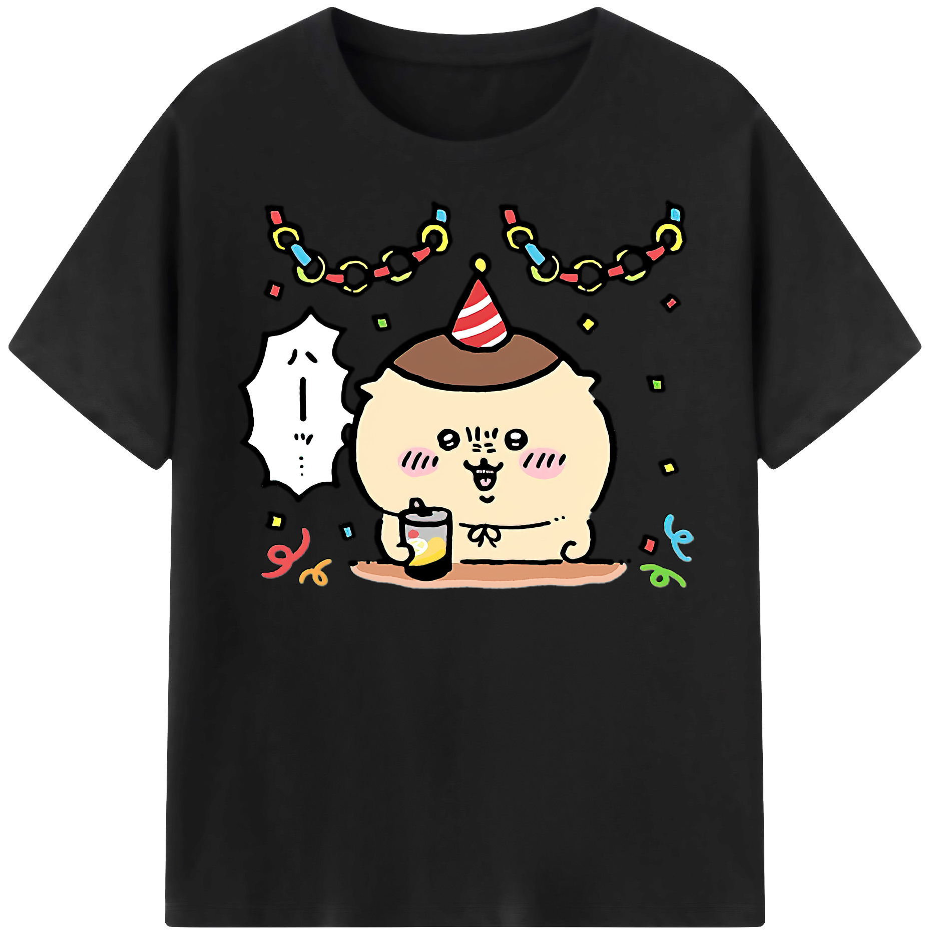（画像用） ちいかわ くりまんじゅう Chii-kawa kuri manjū レディースカジュアルプリントTシャツ（綿100％）