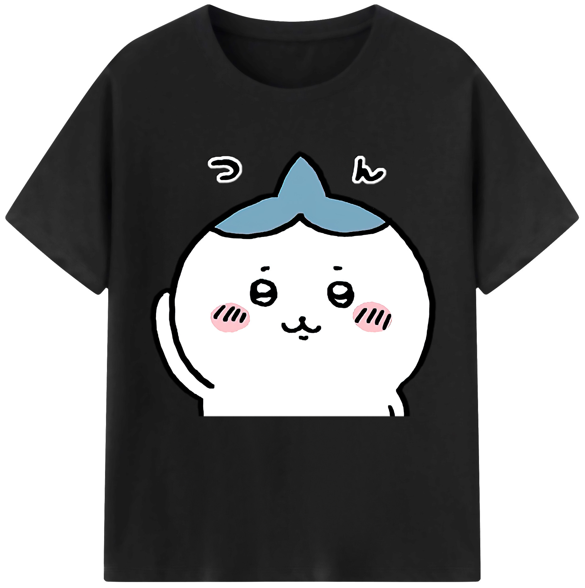 （画像用） ちいかわ ハチワレ Chii-kawa hachiware レディースカジュアルプリントTシャツ（綿100％）