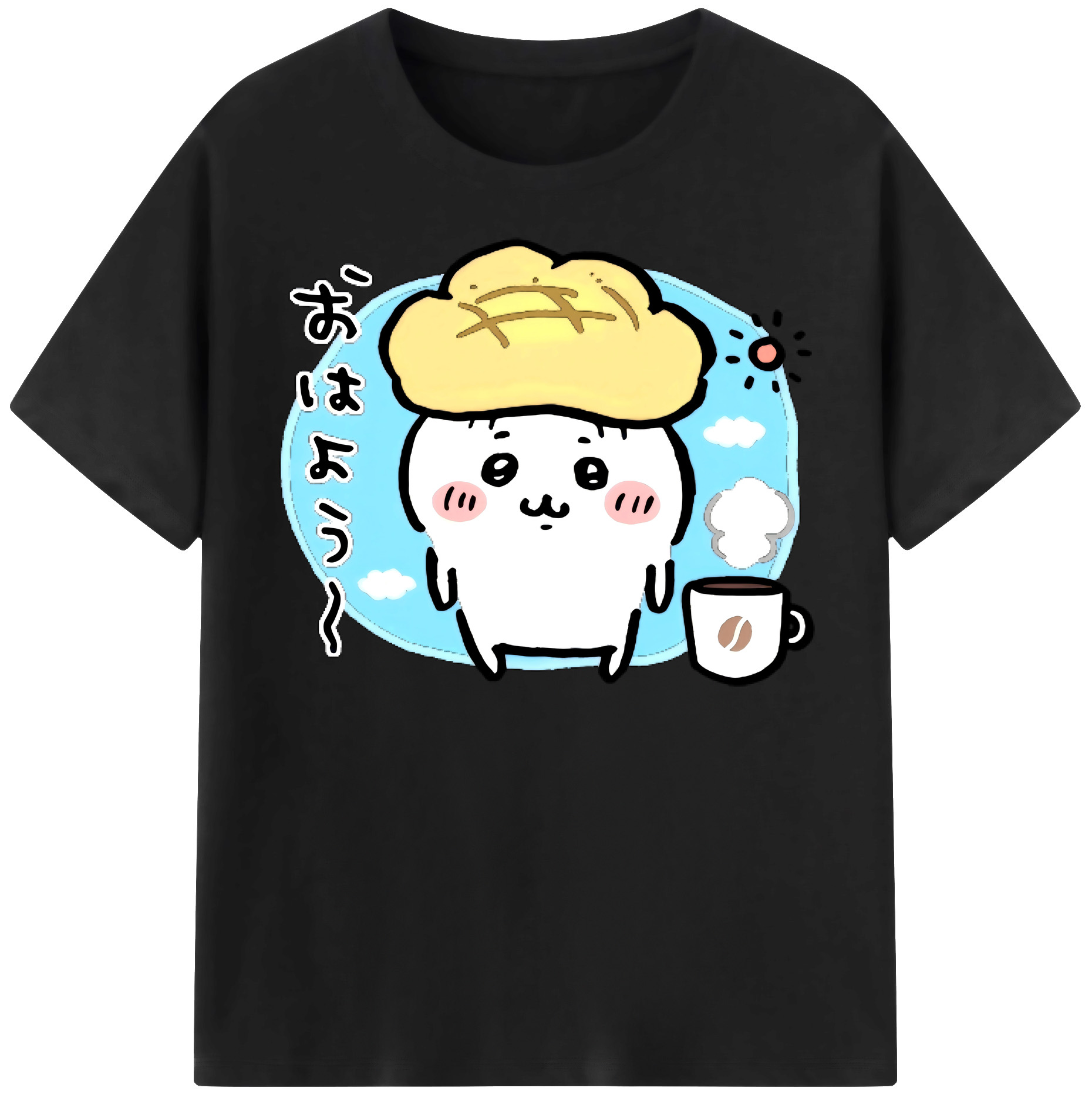 （画像用） ちいかわ ちいかわ Chii-kawa chiikawa レディースカジュアルプリントTシャツ（綿100％）