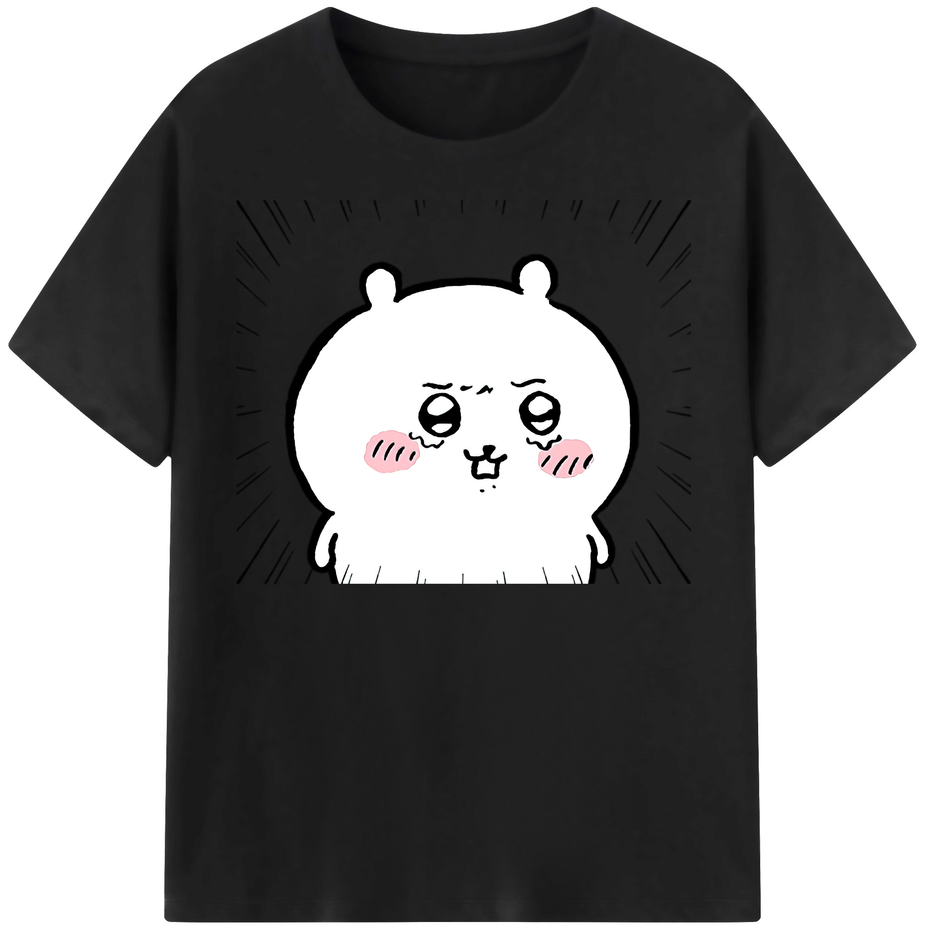 （画像用） ちいかわ ちいかわ Chii-kawa chiikawa レディースカジュアルプリントTシャツ（綿100％）