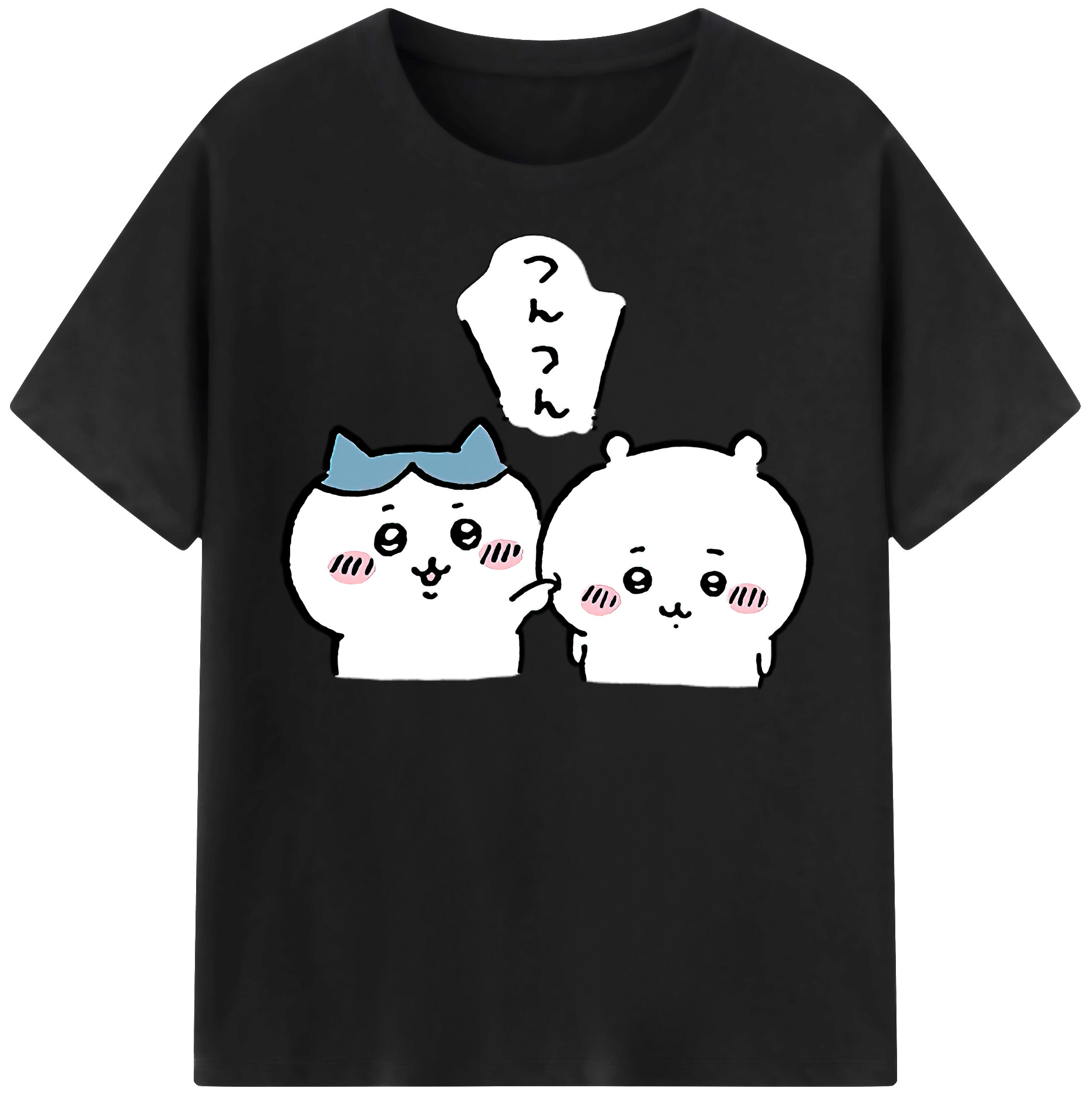 （画像用） ちいかわ ちいかわ Chii-kawa chiikawa レディースカジュアルプリントTシャツ（綿100％）