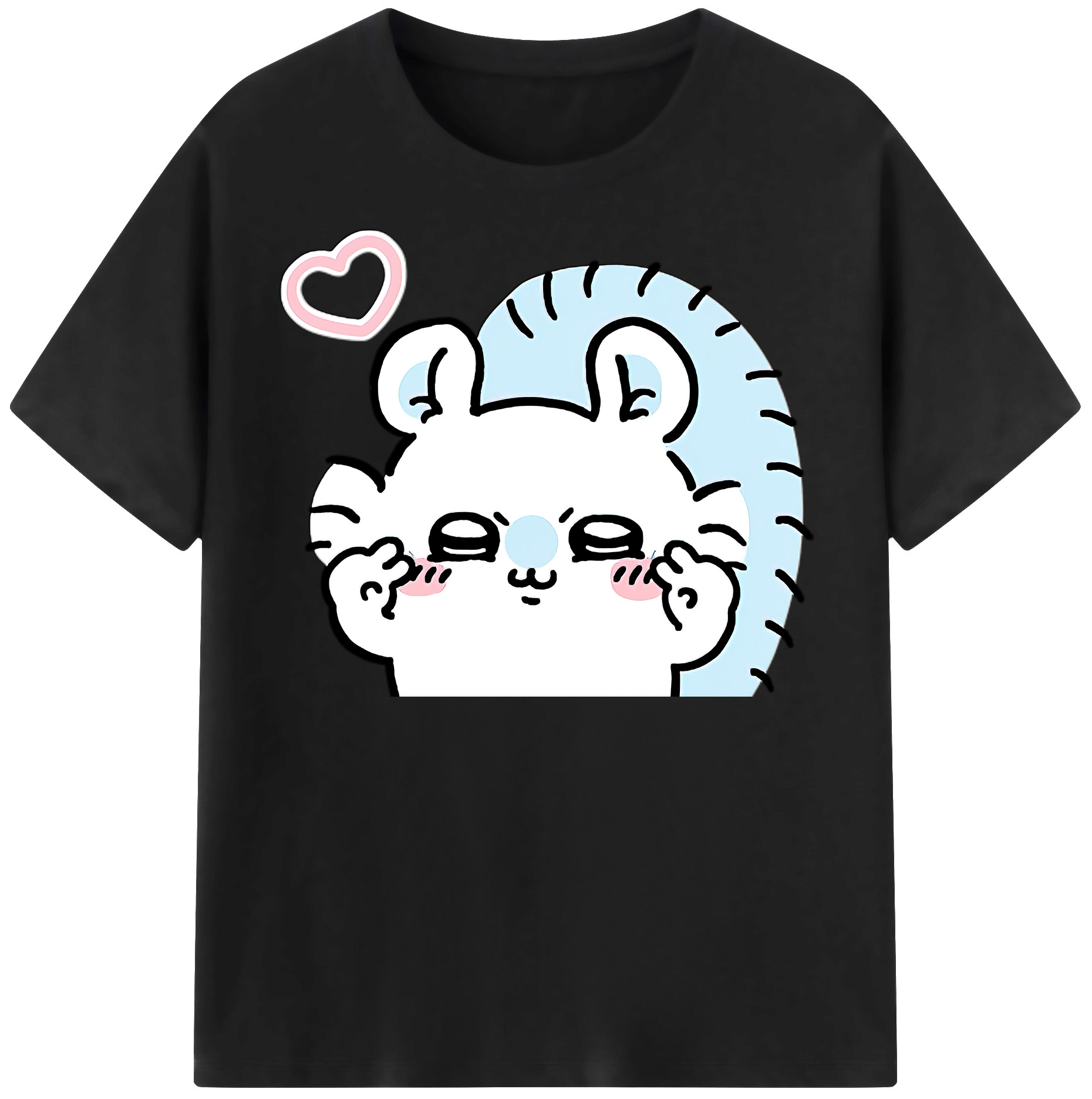 （画像用） ちいかわ モモンガ Chii-kawa Momonga レディースカジュアルプリントTシャツ（綿100％）
