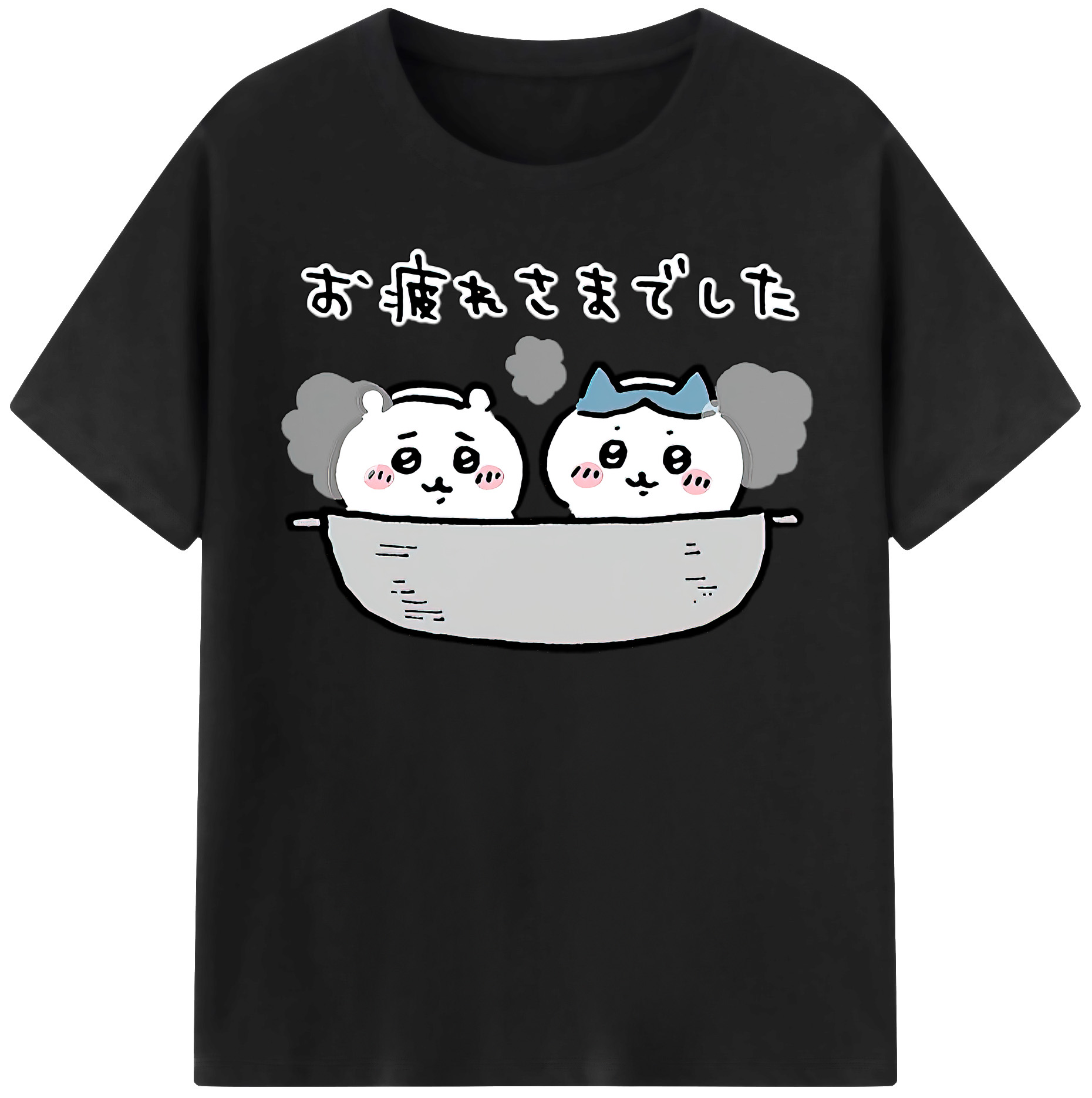 （画像用） ちいかわ ハチワレ Chii-kawa hachiware レディースカジュアルプリントTシャツ（綿100％）