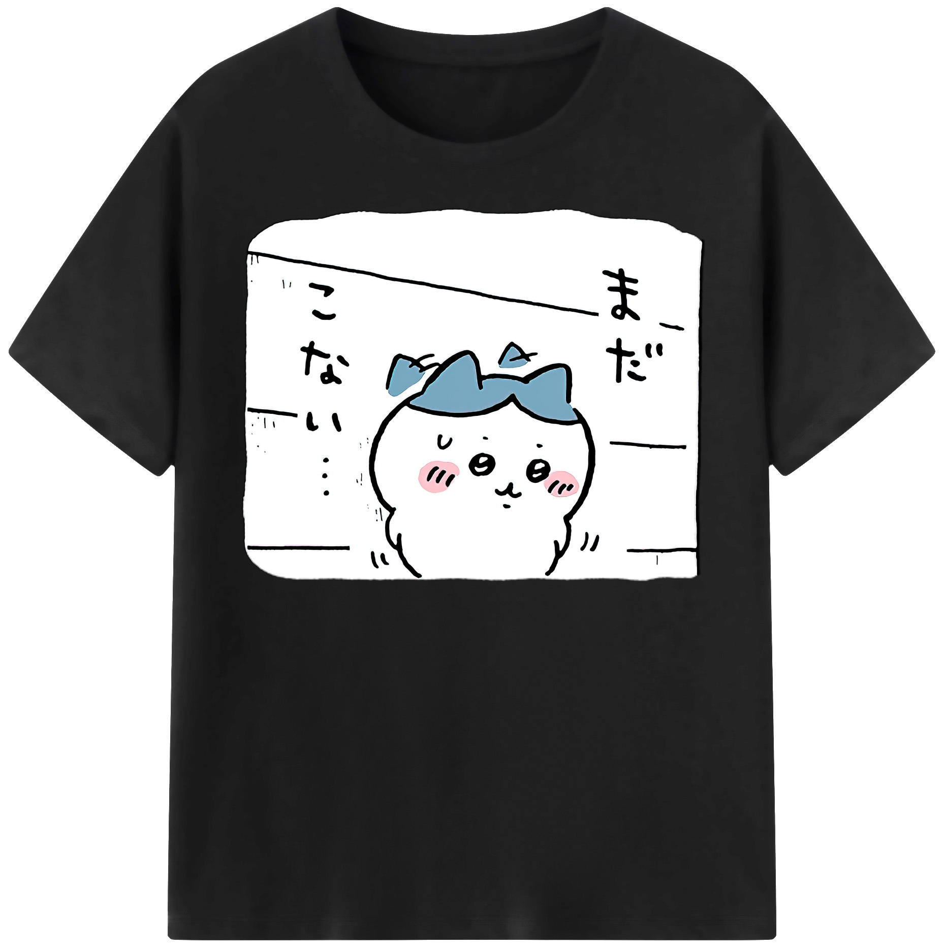 （画像用） ちいかわ ハチワレ Chii-kawa hachiware レディースカジュアルプリントTシャツ（綿100％）