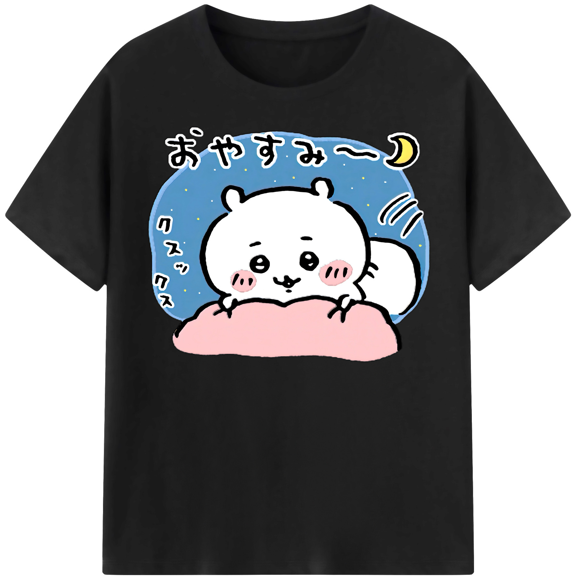 （画像用） ちいかわ ちいかわ Chii-kawa chiikawa レディースカジュアルプリントTシャツ（綿100％）