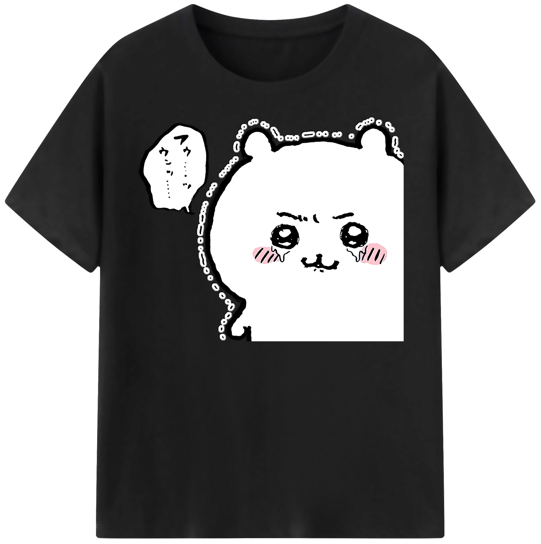（画像用） ちいかわ ちいかわ Chii-kawa chiikawa レディースカジュアルプリントTシャツ（綿100％）
