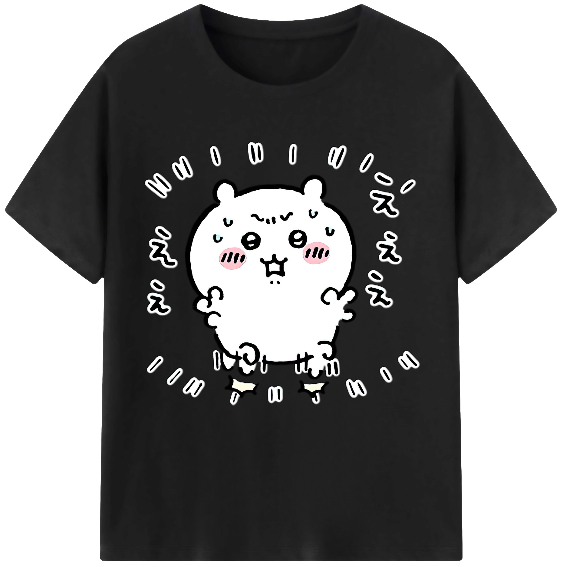 （画像用） ちいかわ ちいかわ Chii-kawa chiikawa レディースカジュアルプリントTシャツ（綿100％）