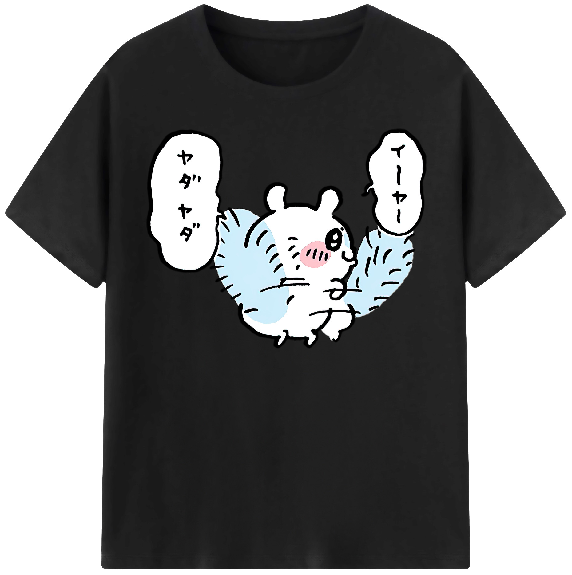 （画像用） ちいかわ モモンガ Chii-kawa Momonga レディースカジュアルプリントTシャツ（綿100％）