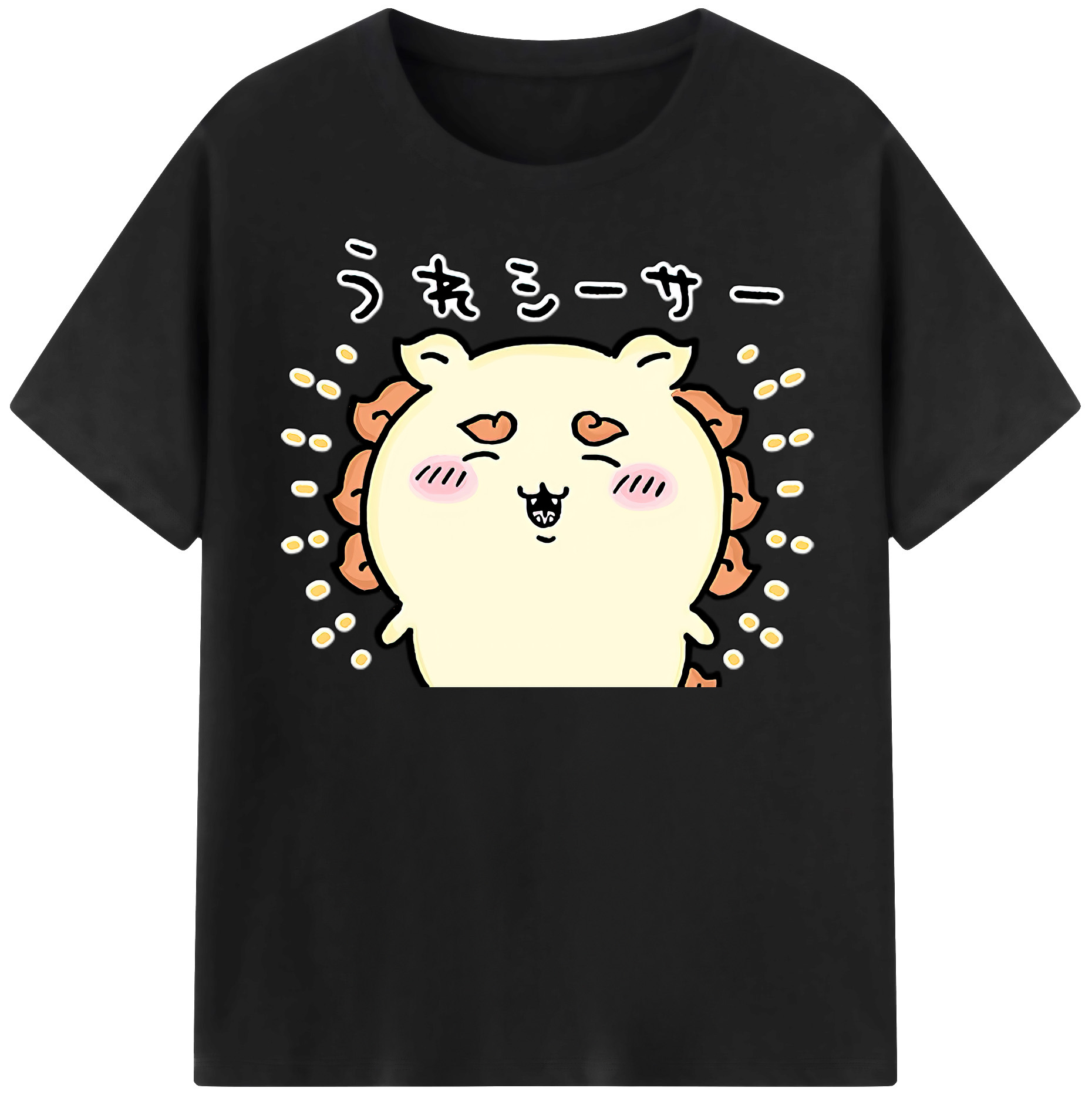 （画像用） ちいかわ シーサー Chii-kawa Shisa レディースカジュアルプリントTシャツ（綿100％）