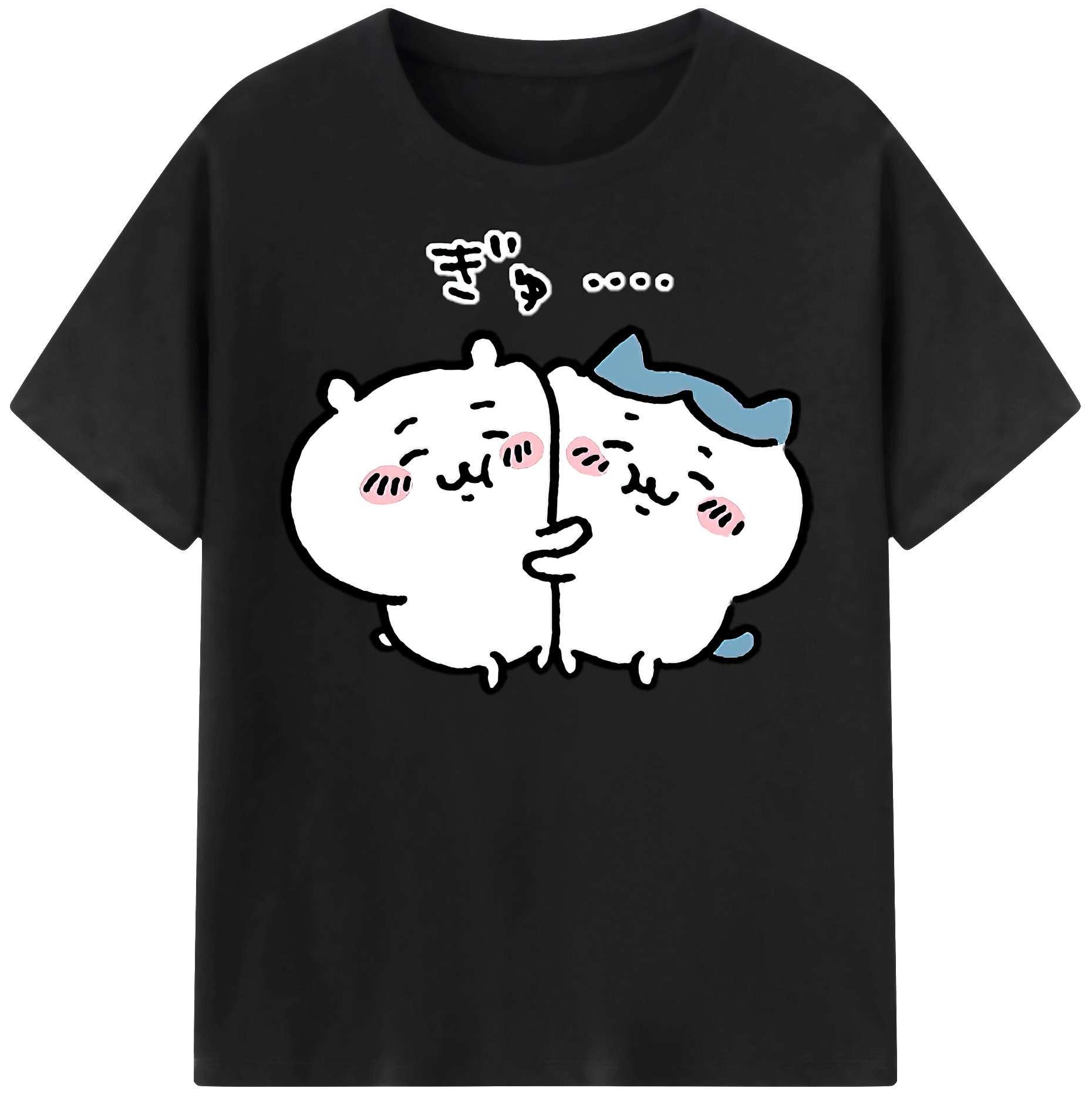 （画像用） ちいかわ ハチワレ Chii-kawa hachiware レディースカジュアルプリントTシャツ（綿100％）
