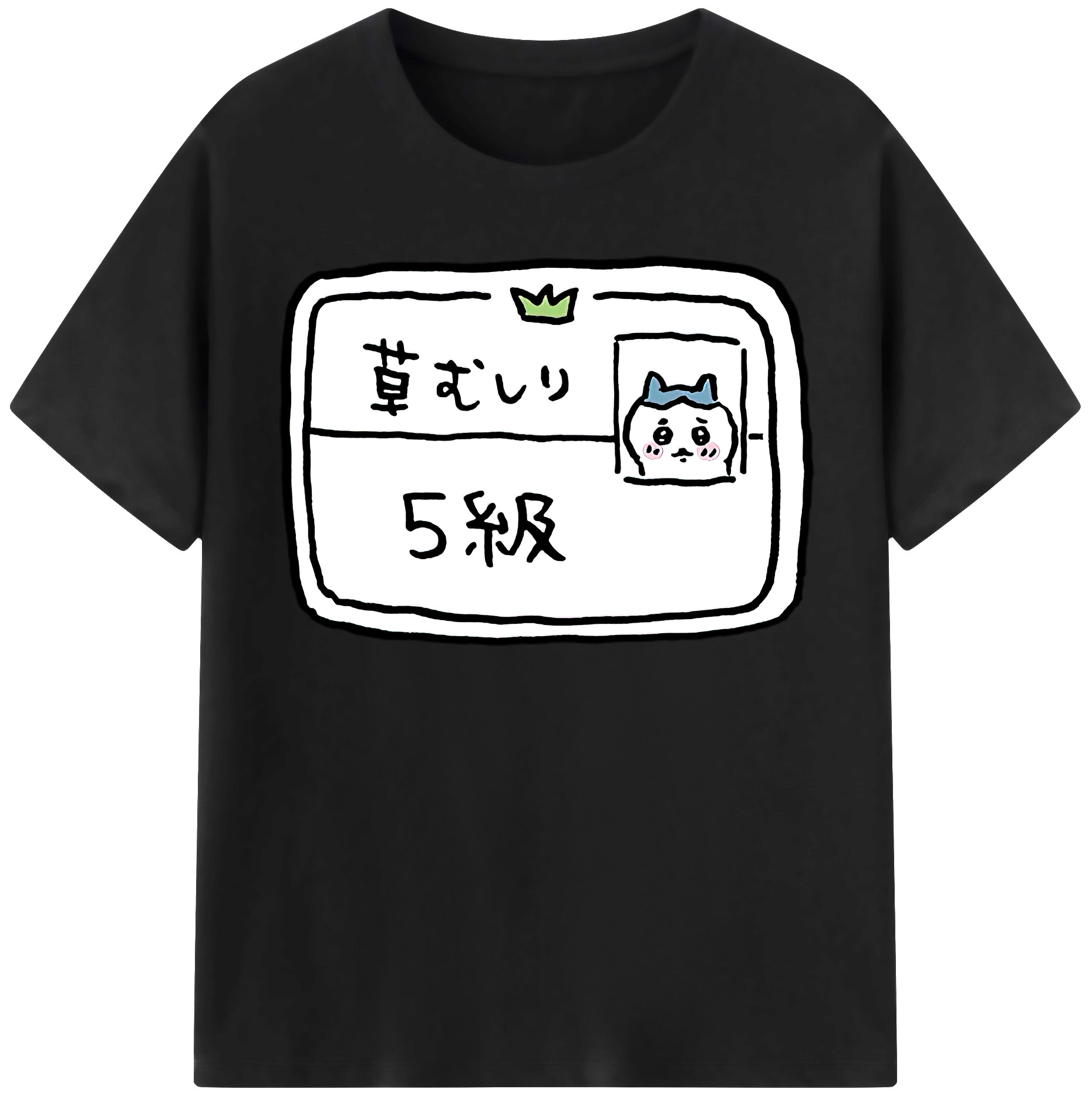 （画像用） ちいかわ ハチワレ Chii-kawa hachiware レディースカジュアルプリントTシャツ（綿100％）