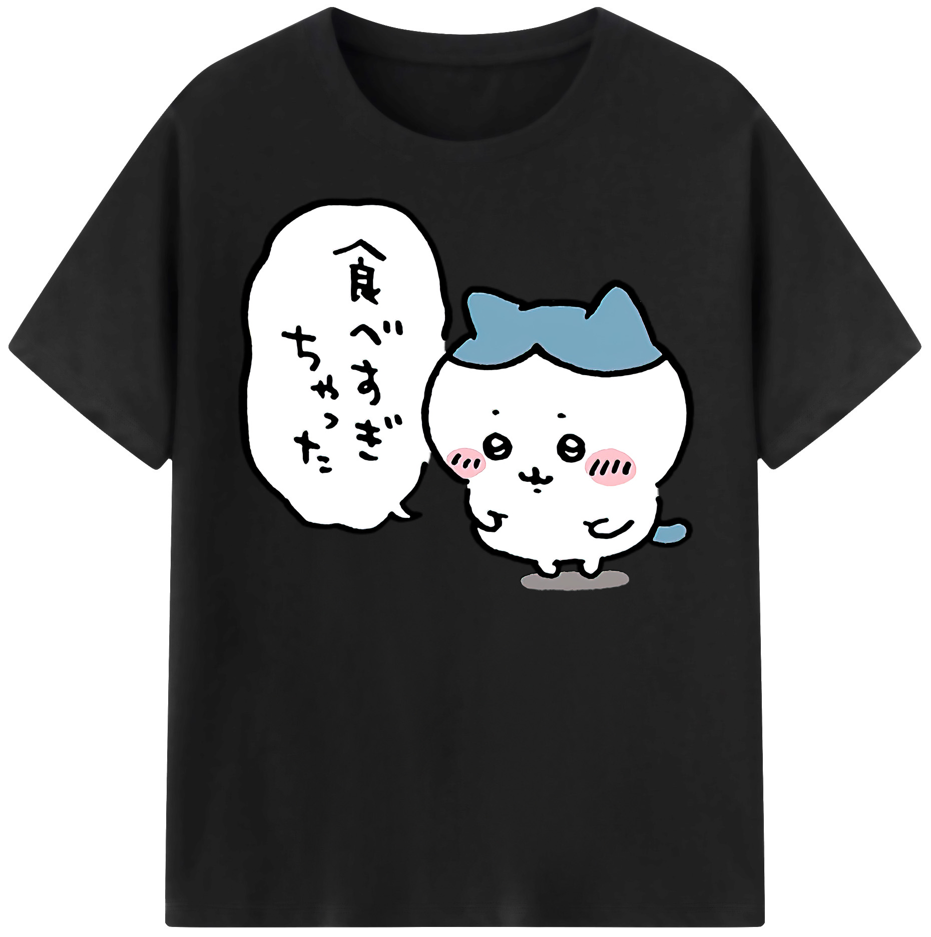 （画像用） ちいかわ ハチワレ Chii-kawa hachiware レディースカジュアルプリントTシャツ（綿100％）