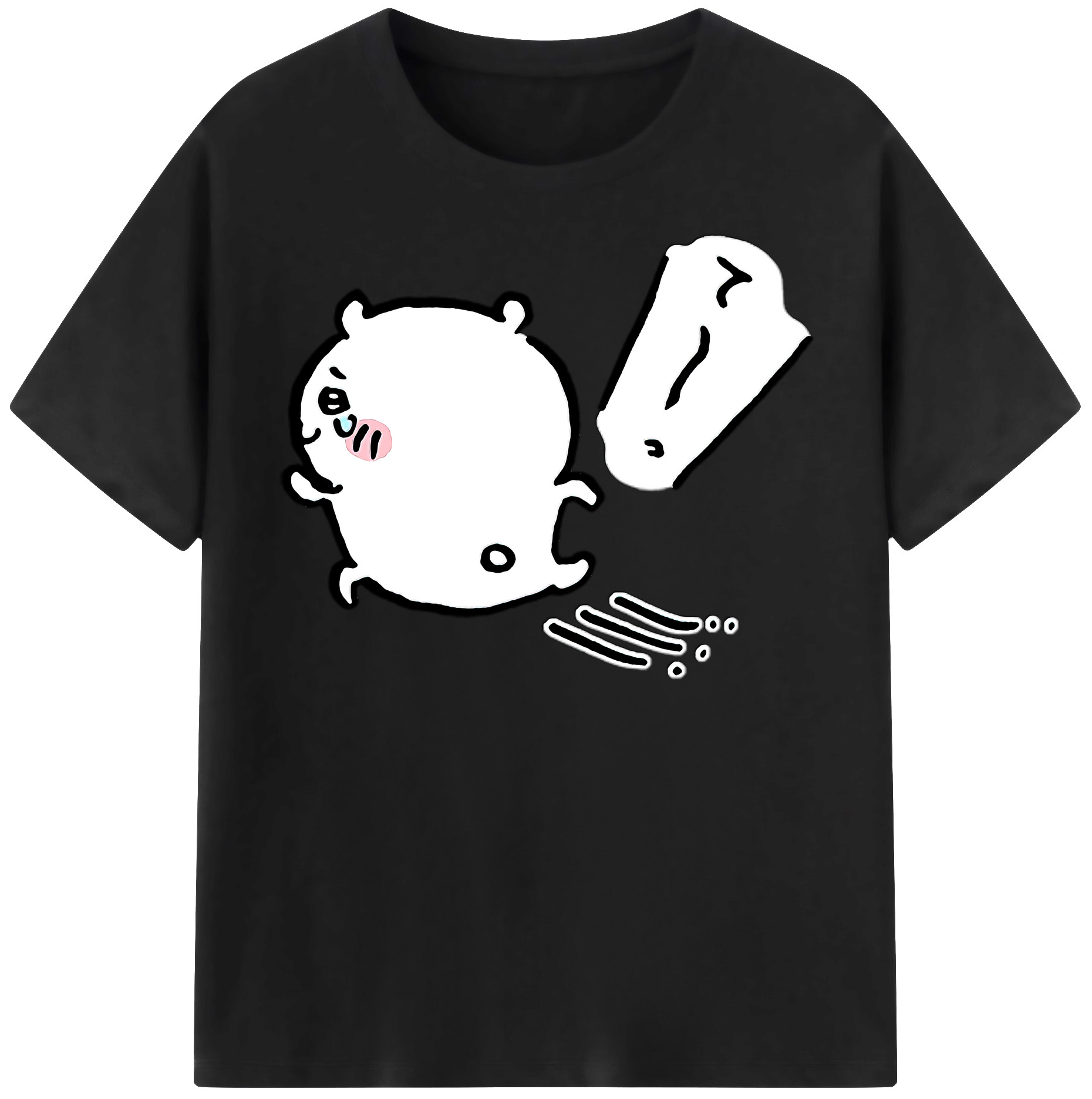 （画像用） ちいかわ ちいかわ Chii-kawa chiikawa レディースカジュアルプリントTシャツ（綿100％）