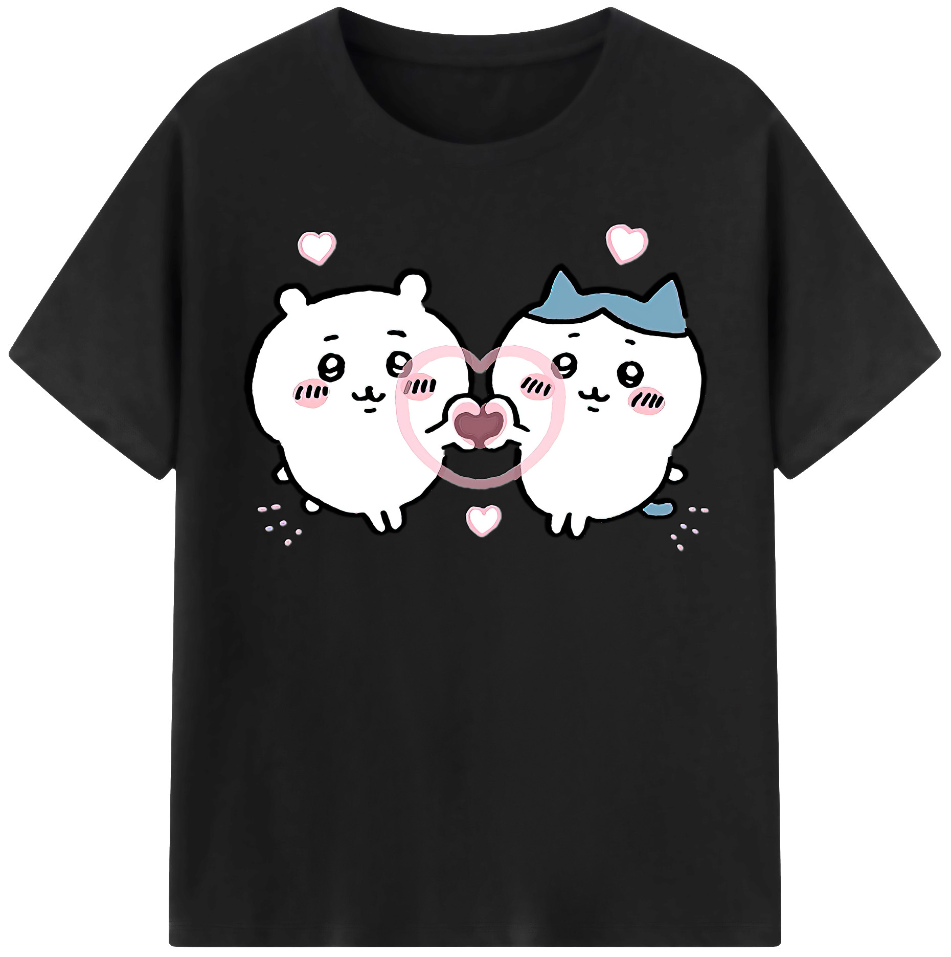 （画像用） ちいかわ ちいかわ Chii-kawa chiikawa レディースカジュアルプリントTシャツ（綿100％）