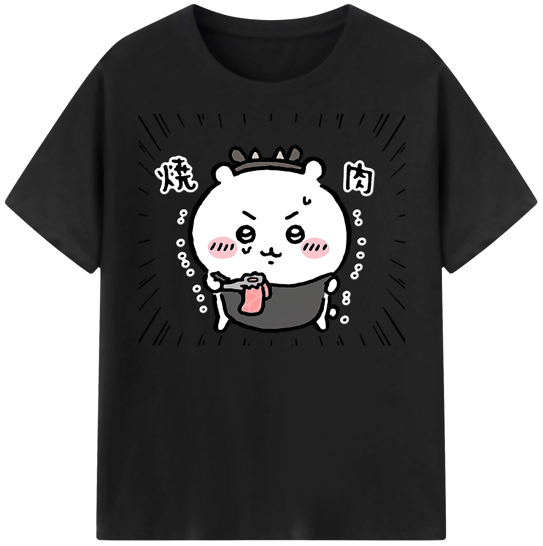 （画像用） ちいかわ ちいかわ Chii-kawa chiikawa レディースカジュアルプリントTシャツ（綿100％）