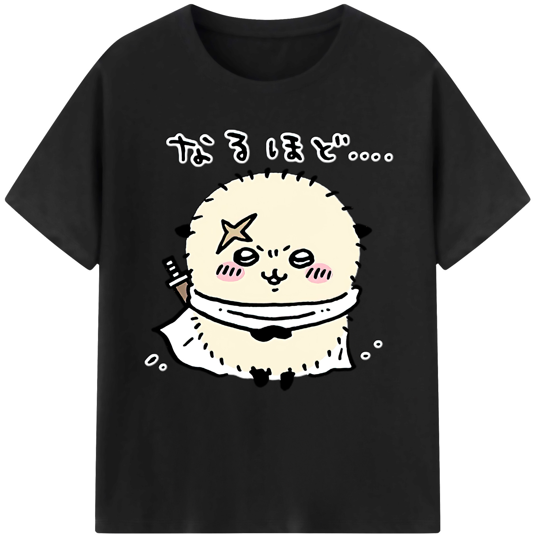 （画像用） ちいかわ ラッコ Chii-kawa Sea otter レディースカジュアルプリントTシャツ（綿100％）