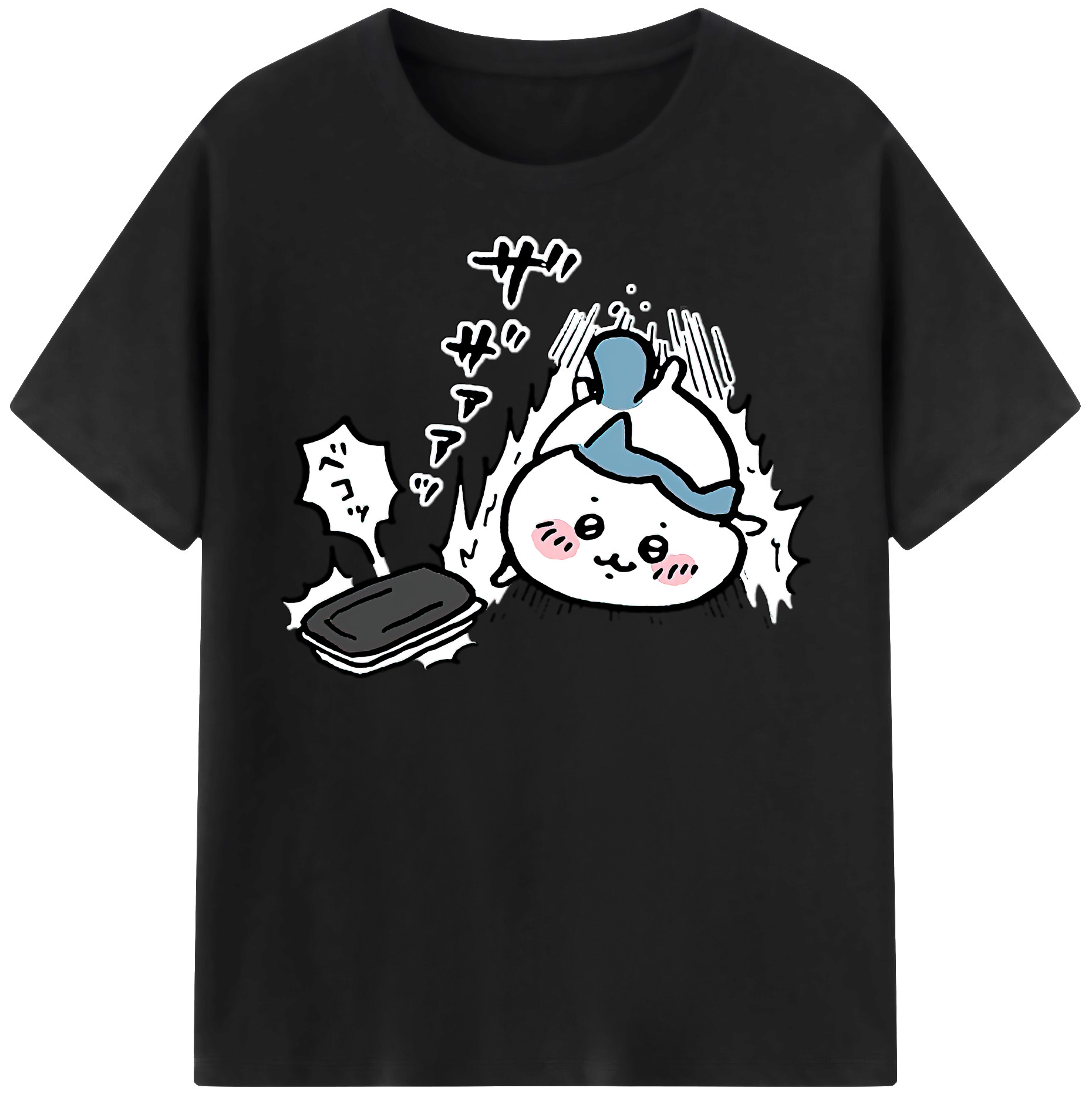 （画像用） ちいかわ ハチワレ Chii-kawa hachiware レディースカジュアルプリントTシャツ（綿100％）