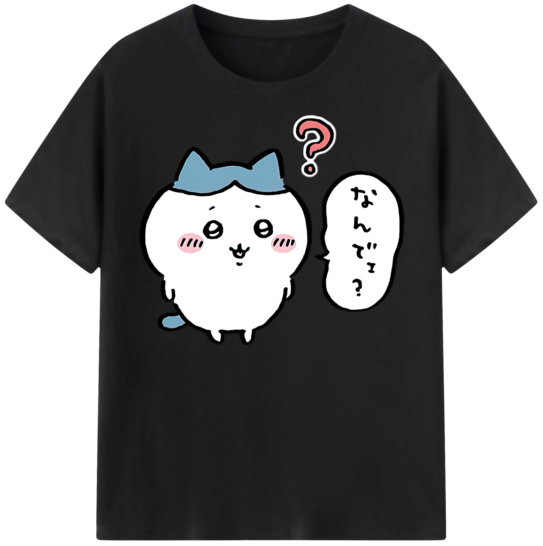 （画像用） ちいかわ ハチワレ Chii-kawa hachiware レディースカジュアルプリントTシャツ（綿100％）