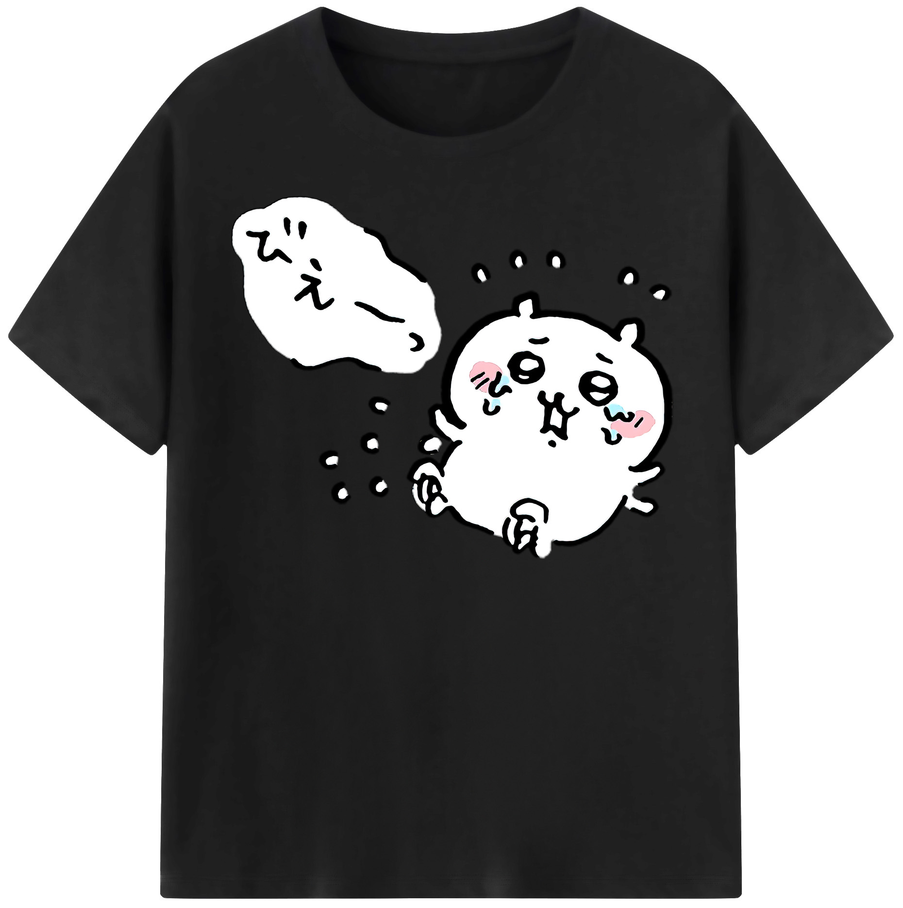 （画像用） ちいかわ ちいかわ Chii-kawa chiikawa レディースカジュアルプリントTシャツ（綿100％）